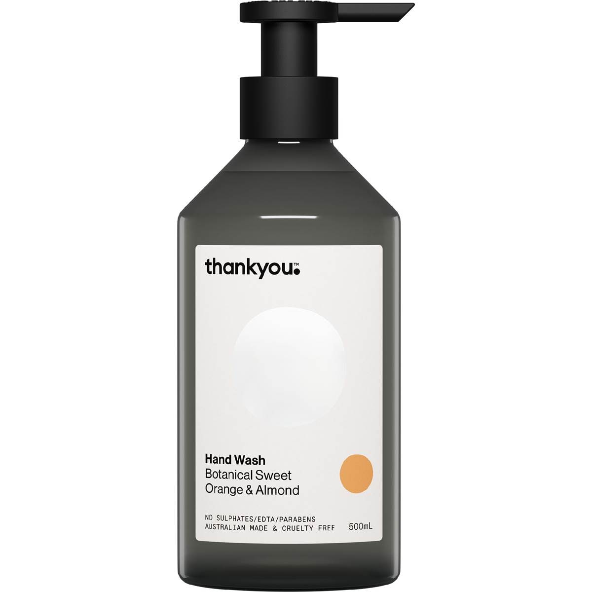 Thankyou. Hand Wash Botanical Sweet Orange & Almond Pump 500ml Woolworths