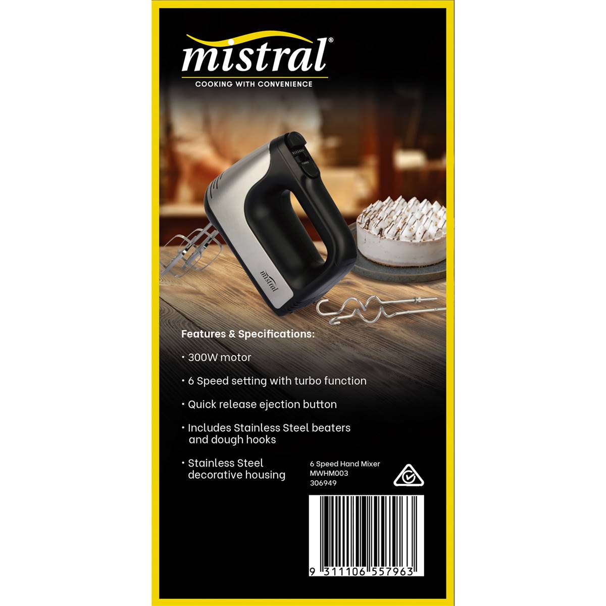 Mistral 6 Speed Hand Mixer Each Woolworths