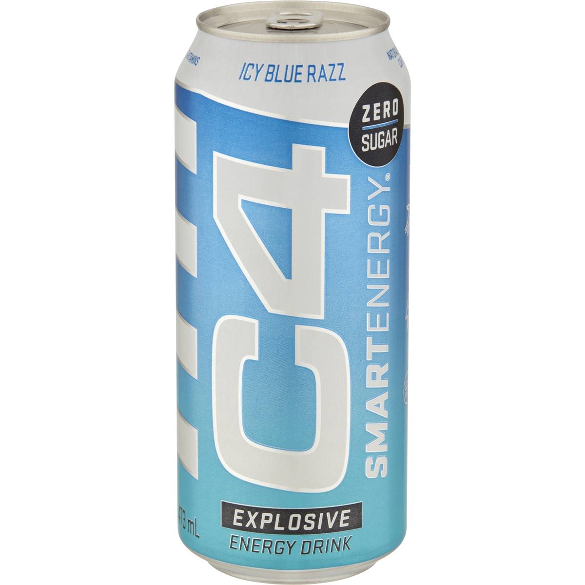 C4 Smart Energy Icy Blue Razz Can 473ml Woolworths