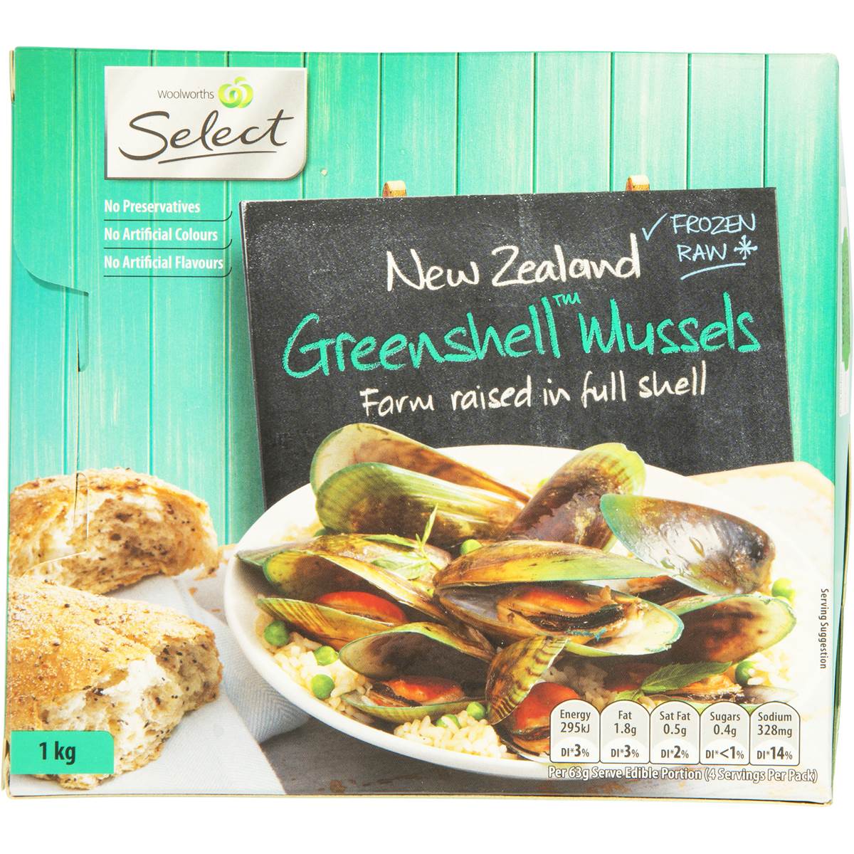 Woolworths Greenshell Mussels 1kg Woolworths
