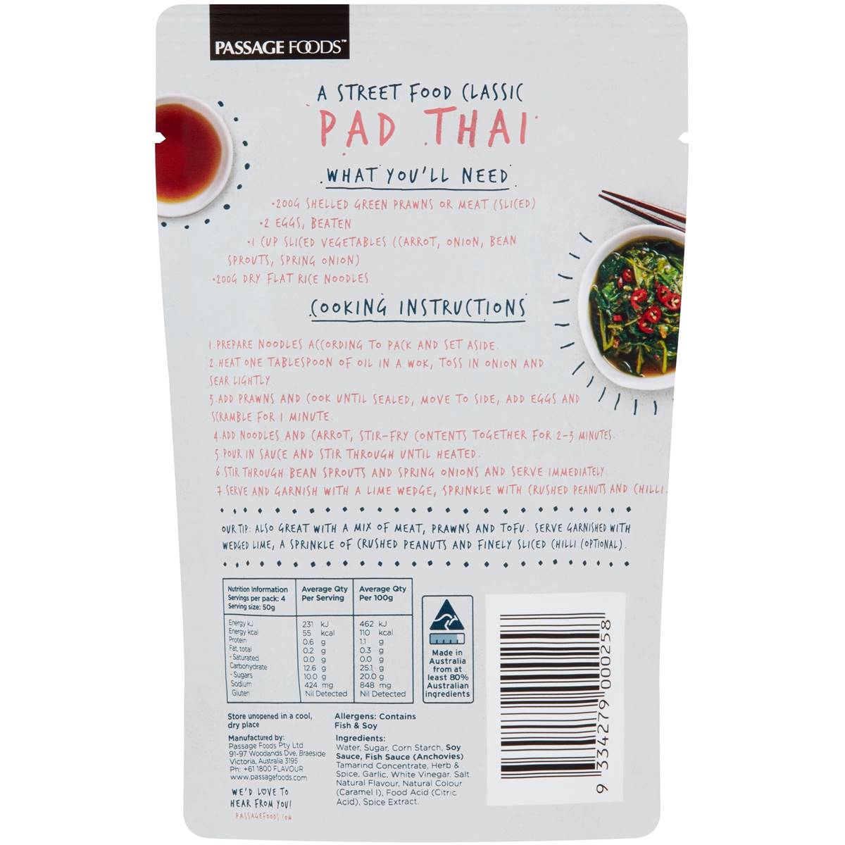 Passage To Asia Pad Thai 200g Woolworths