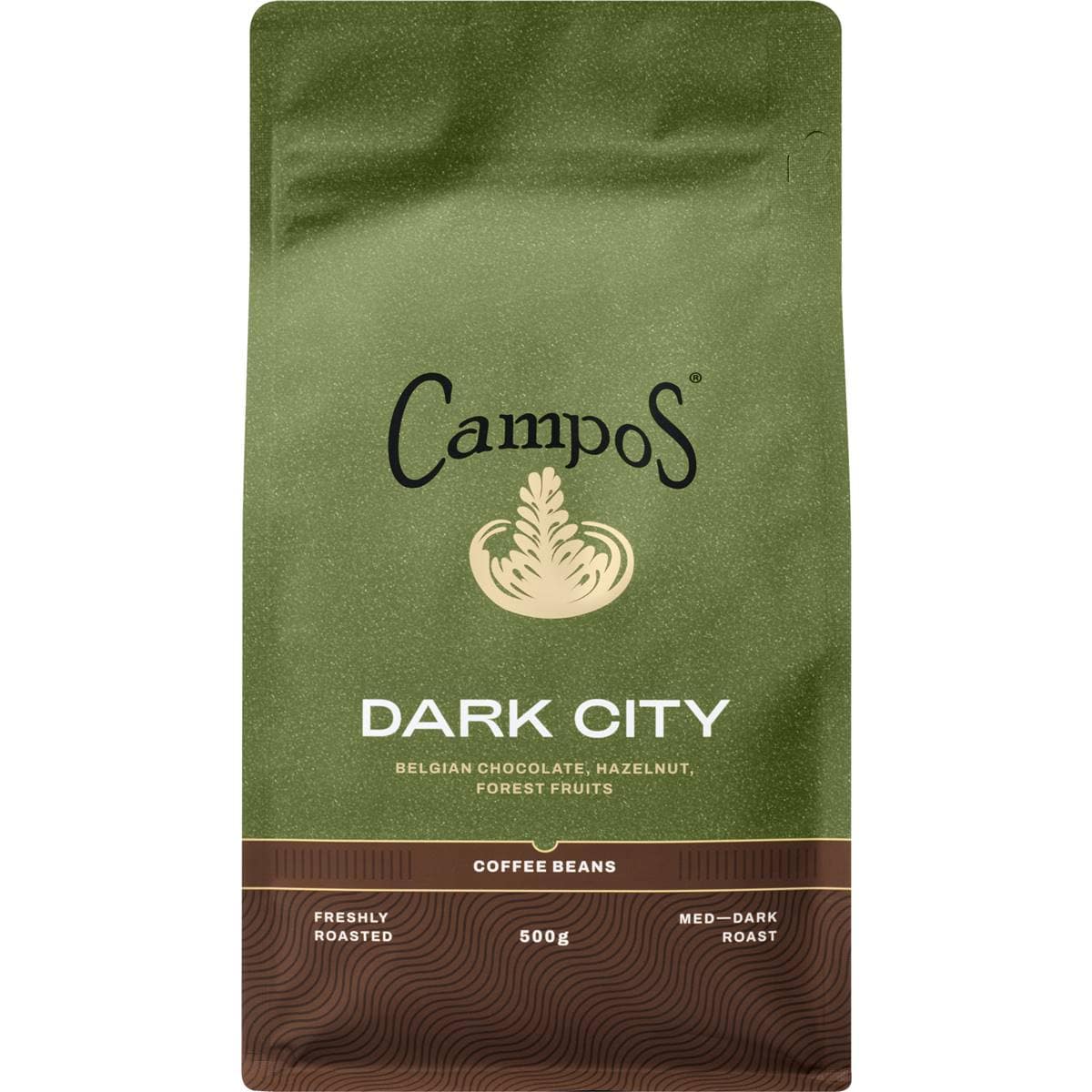 Campos Dark City Coffee Beans Balanced & Hearty Blend 500g Woolworths