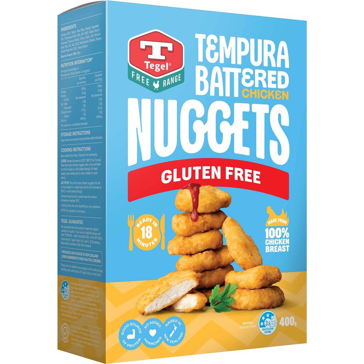Tegel Gluten Free Tempura Battered Chicken Nuggets Tegel Gluten Free Tempura Battered Chicken Nuggets