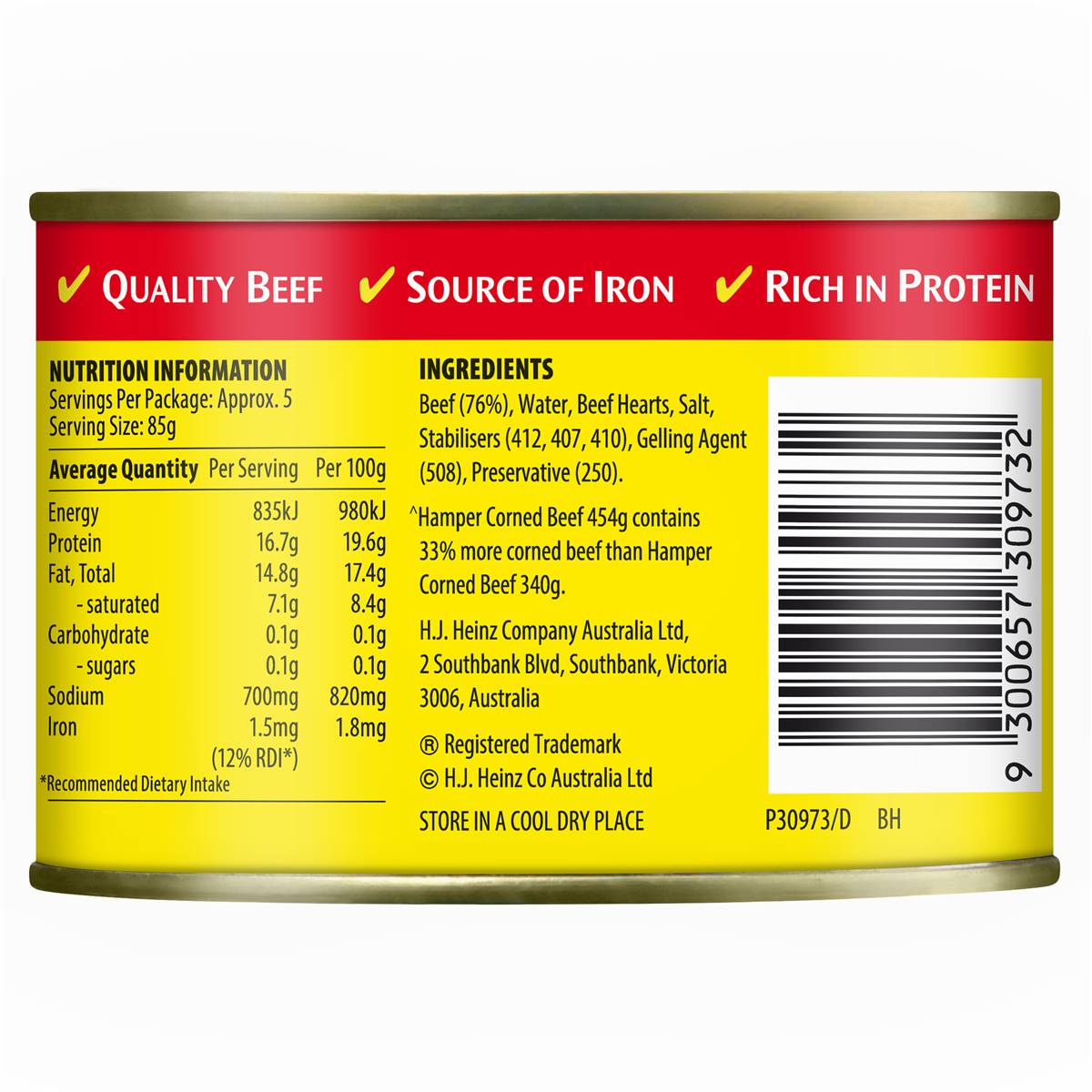 Hamper Beef Corned Family Pack 454g Woolworths