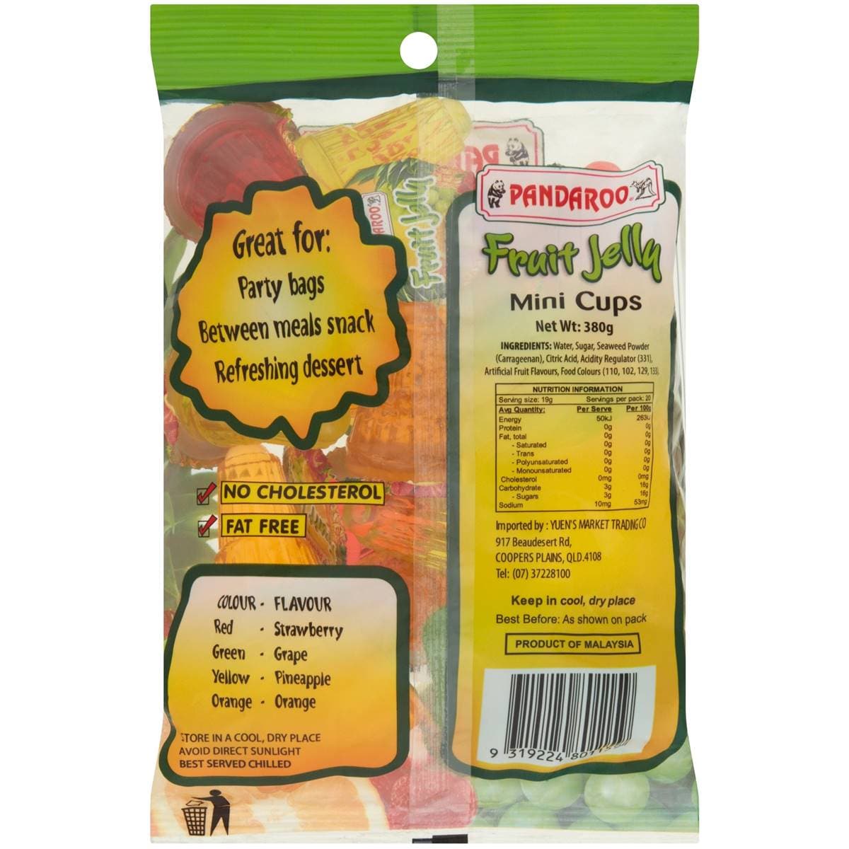 Pandaroo Snacks Jelly Fruit Mini Cups 380g Woolworths