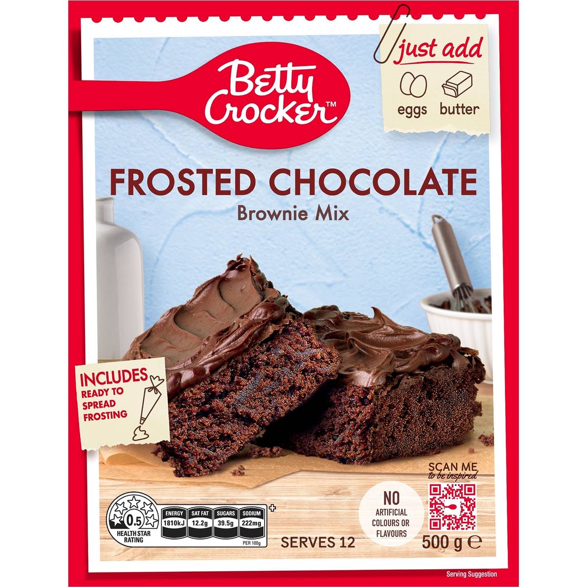 Betty Crocker Frosted Chocolate Brownie Mix Frosted Chocolate 500g