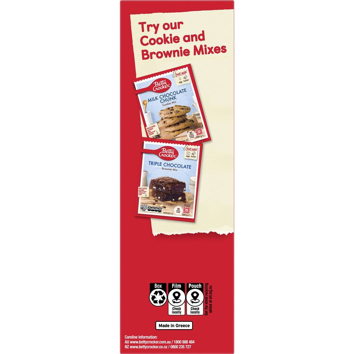 Betty Crocker Frosted Chocolate Brownie Mix Frosted Chocolate 500g