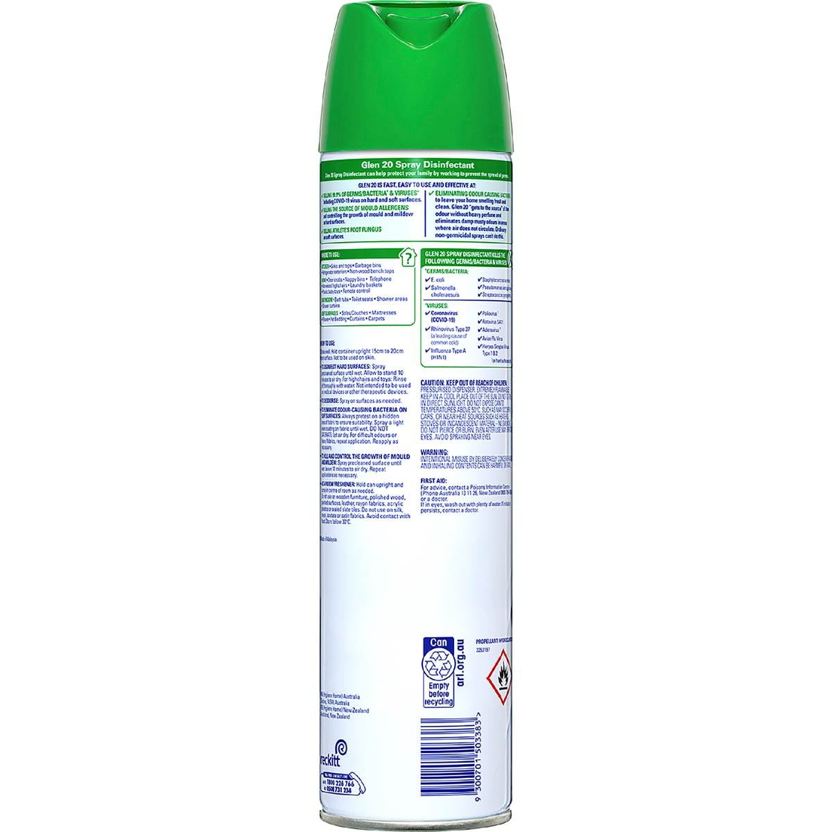 Glen 20 Allinone Original Disinfectant Spray 490g Woolworths