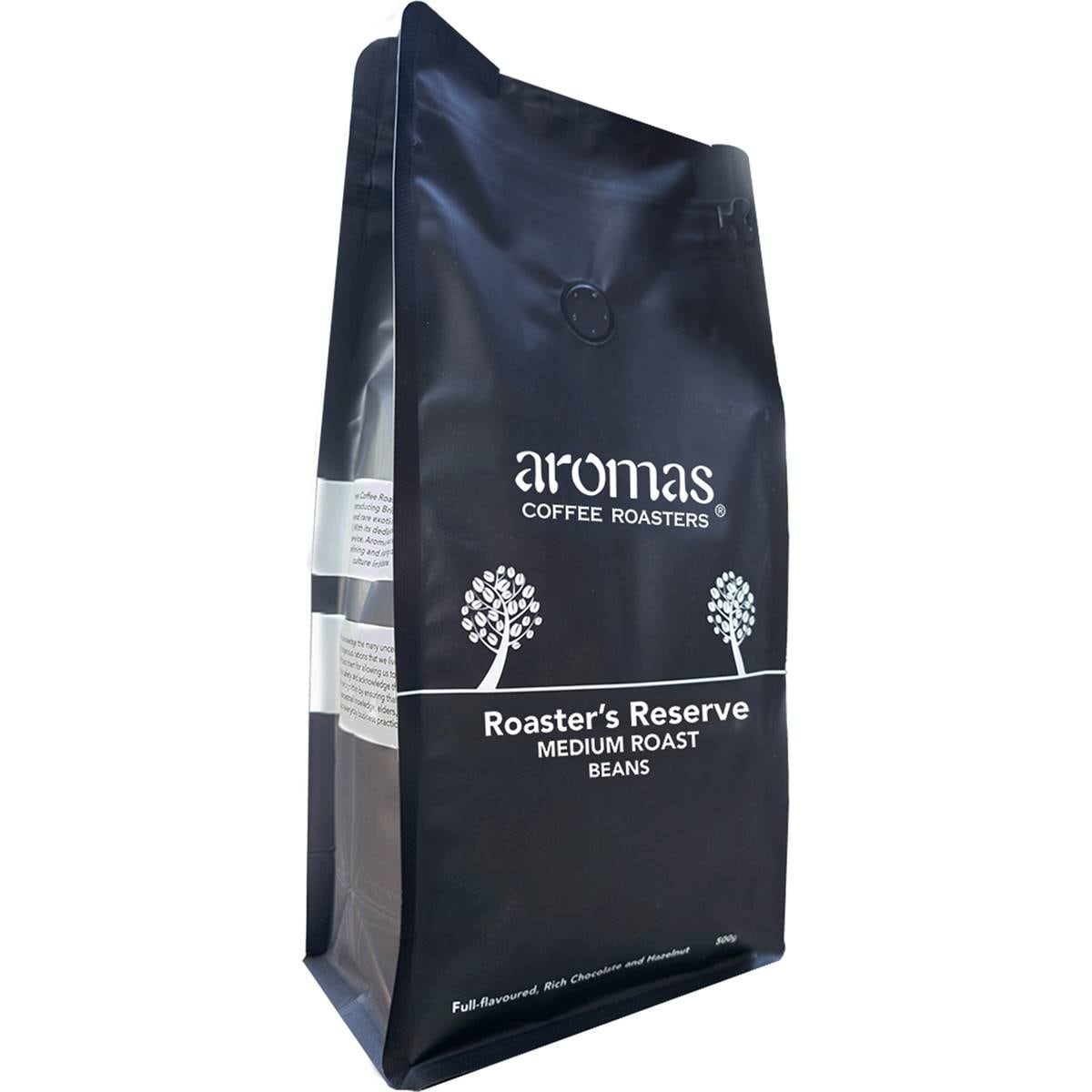 Aromas Coffee Roasters Roasters Reserve Coffee Beans 500g Woolworths