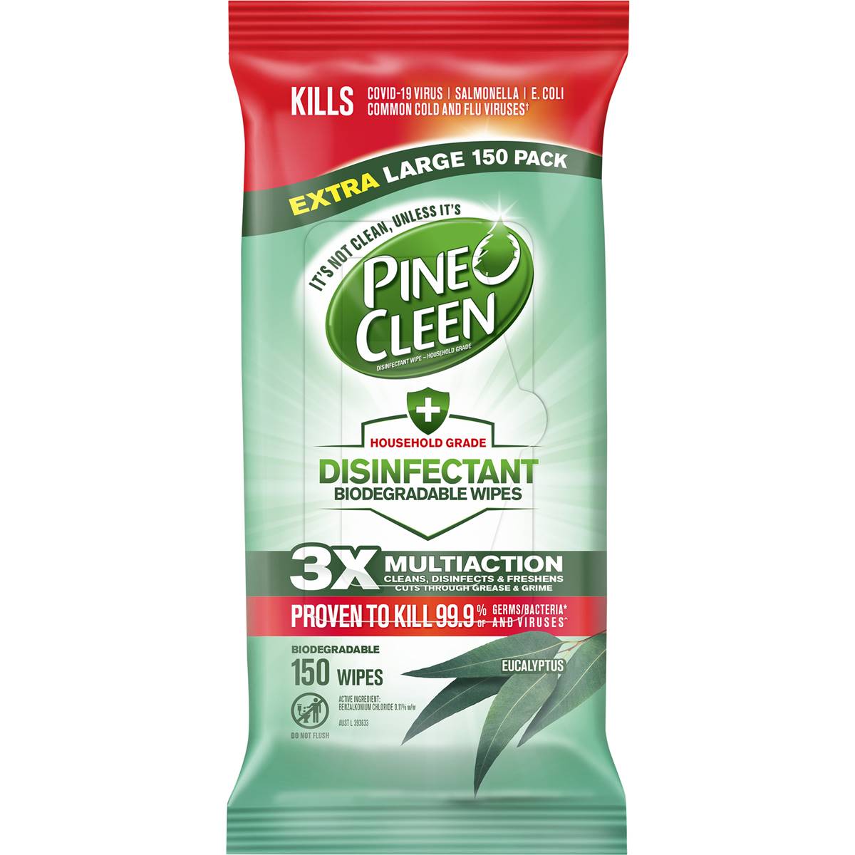 Pine O Cleen Eucalyptus Disinfectant Cleaning Wipes 150 Pack Woolworths