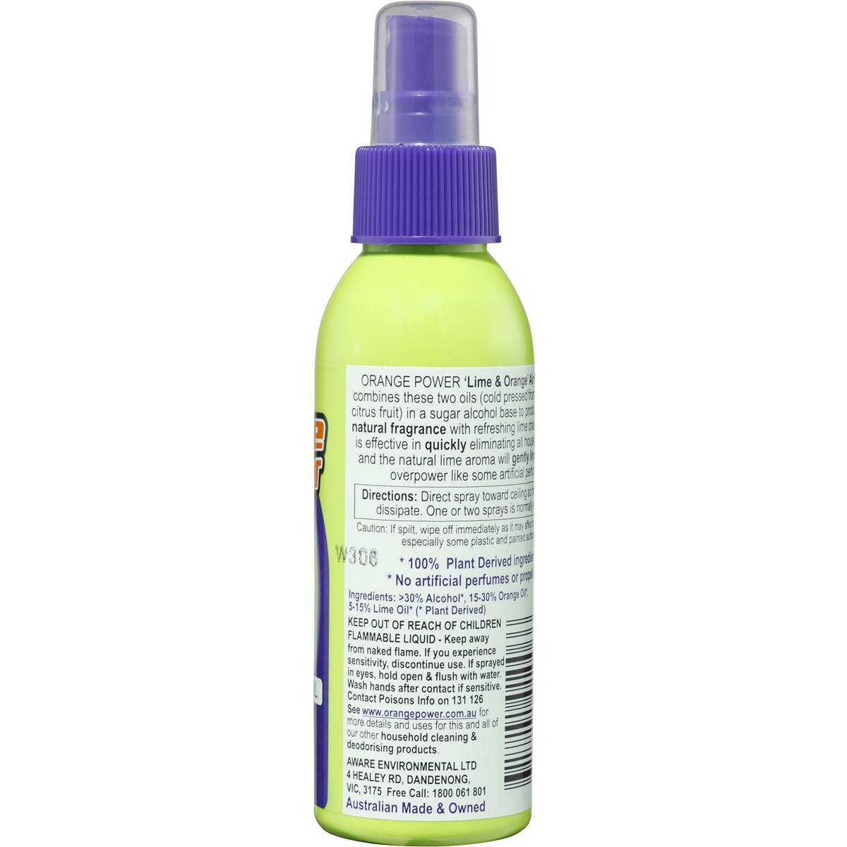 Orange Power Manual Spray Air Freshener Lime & Orange 125ml Woolworths