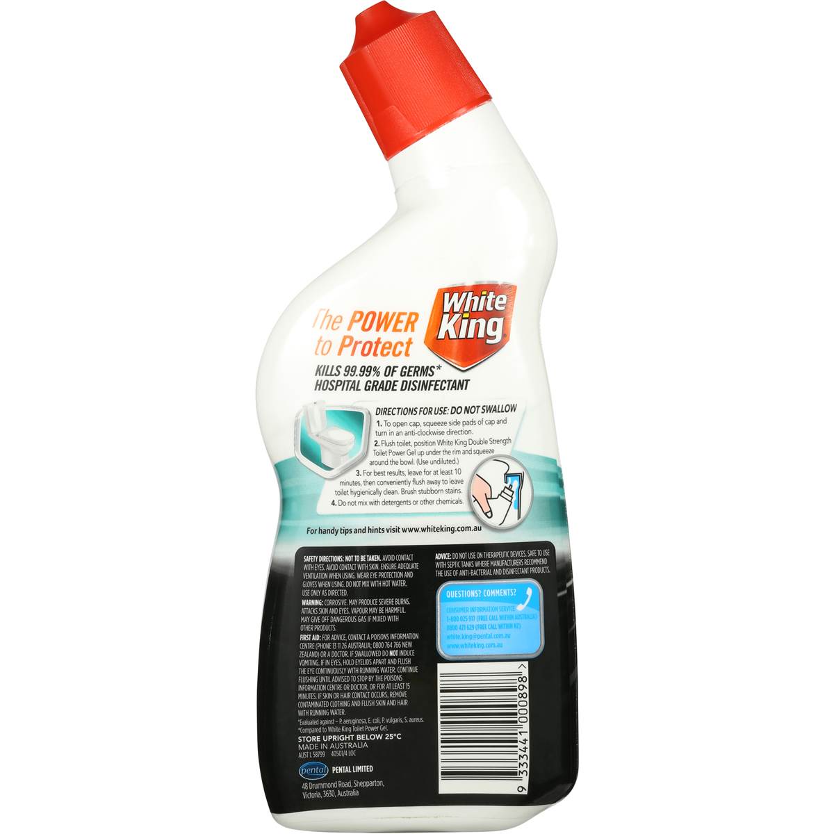 White King Ultra Strength Toilet Cleaner Gel Aqua Fresh 500ml Woolworths