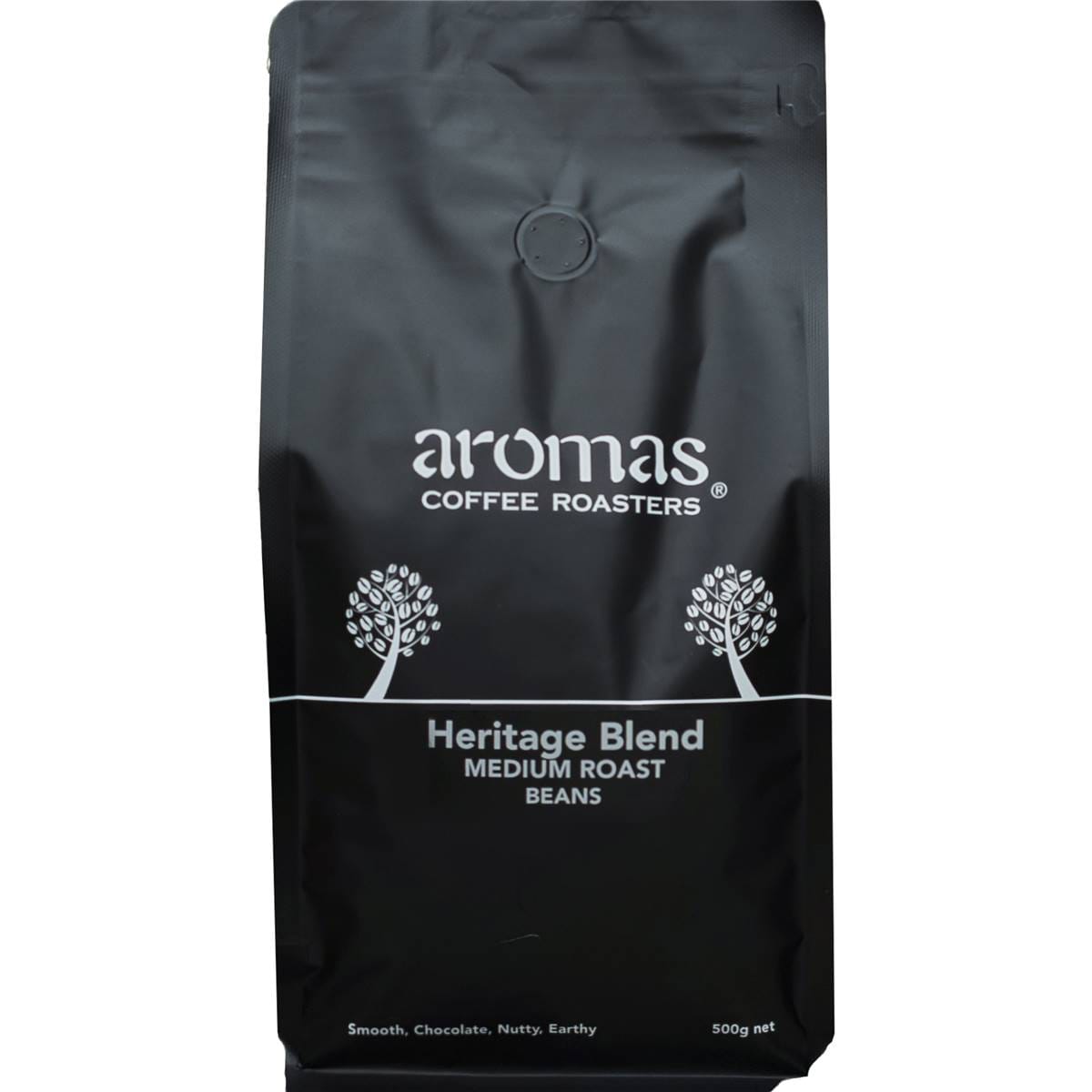 Aromas Coffee Roasters Heritage Blend Medium Roast Beans 500g Woolworths