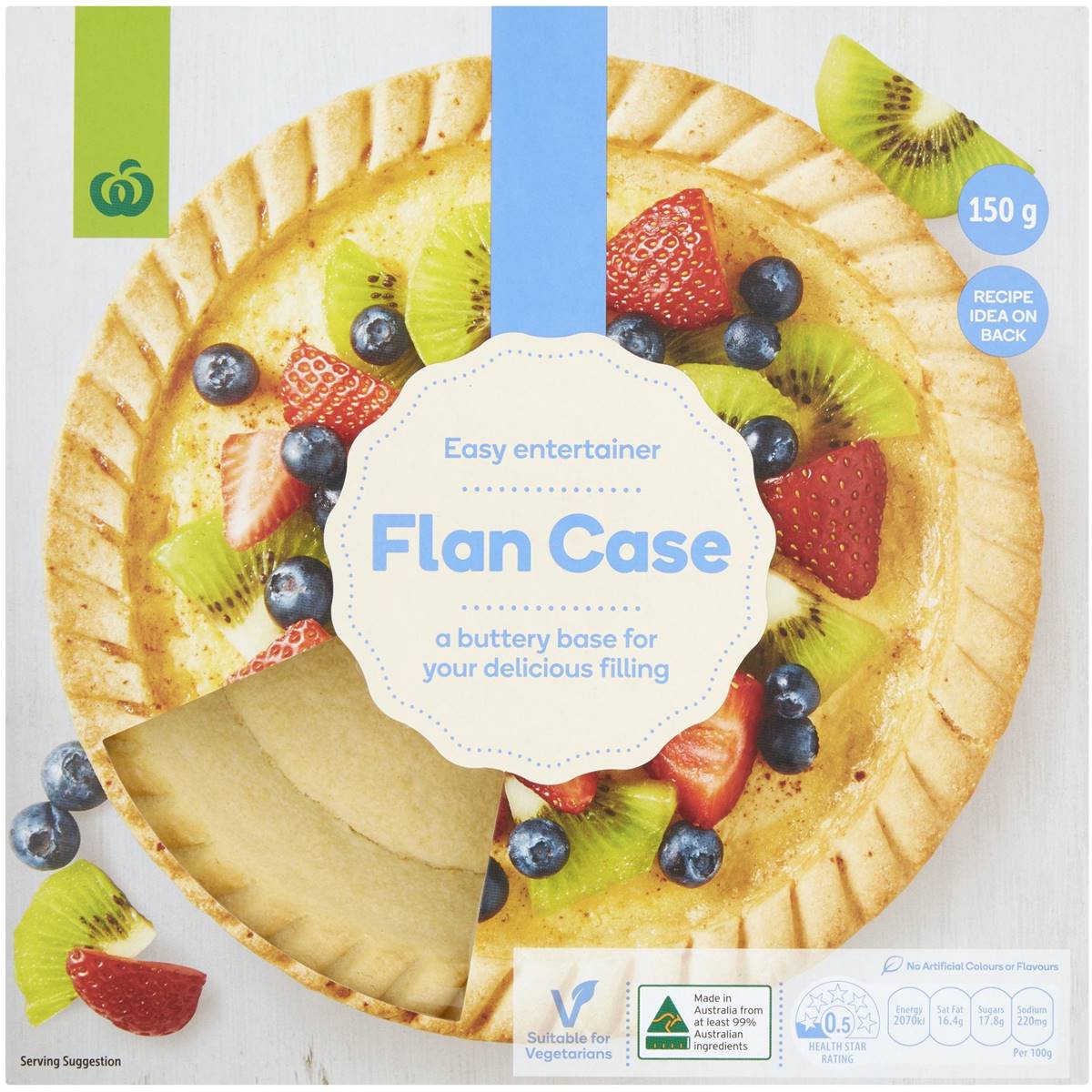 Woolworths Shortcrust Pastry Flan Case 150g Woolworths