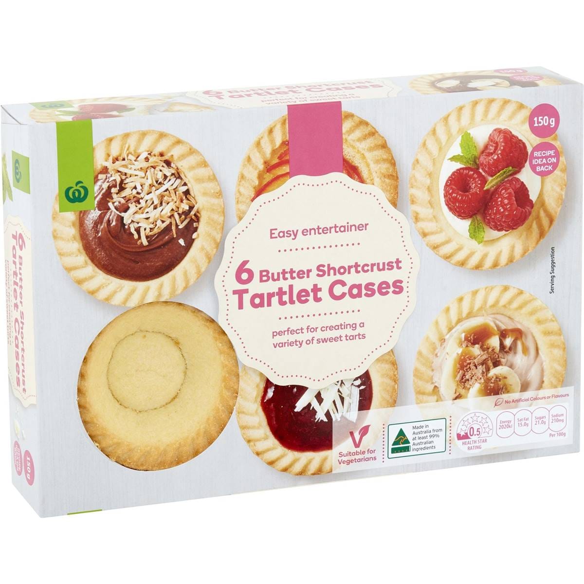 Woolworths Shortcrust Pastry Tartlet Cases 150g Woolworths