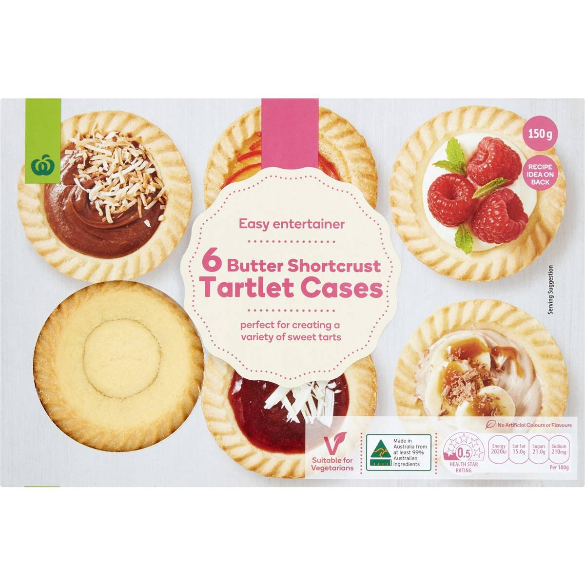 Woolworths Shortcrust Pastry Tartlet Cases 150g Woolworths