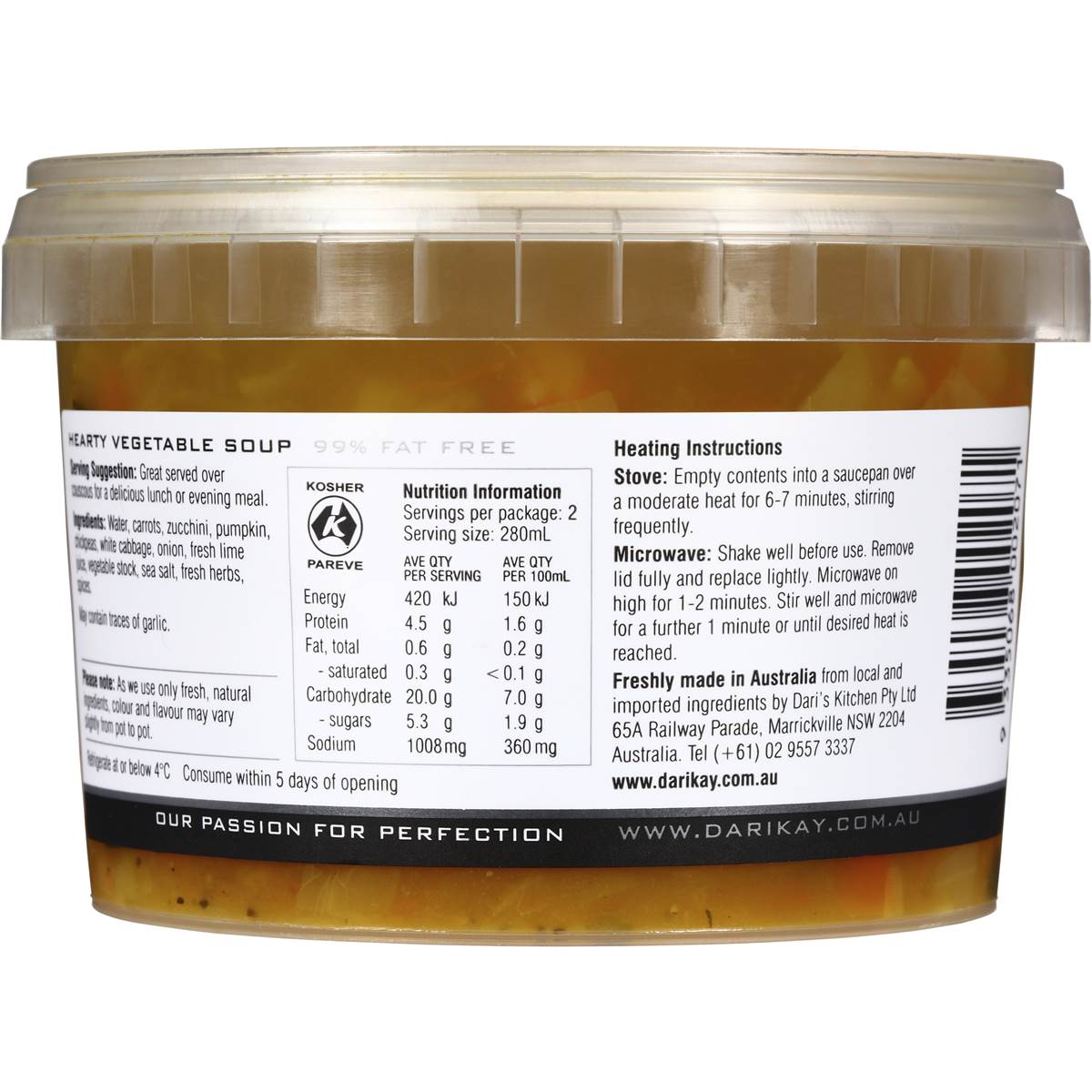 Darikay Hearty Vegetable Soup 560ml Woolworths