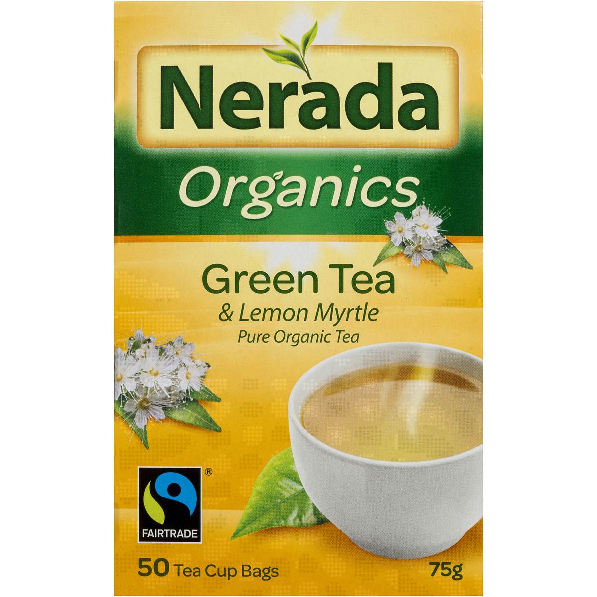 Nerada Organic Green Lemon Myrtle Tea Bags 50 Pack Woolworths