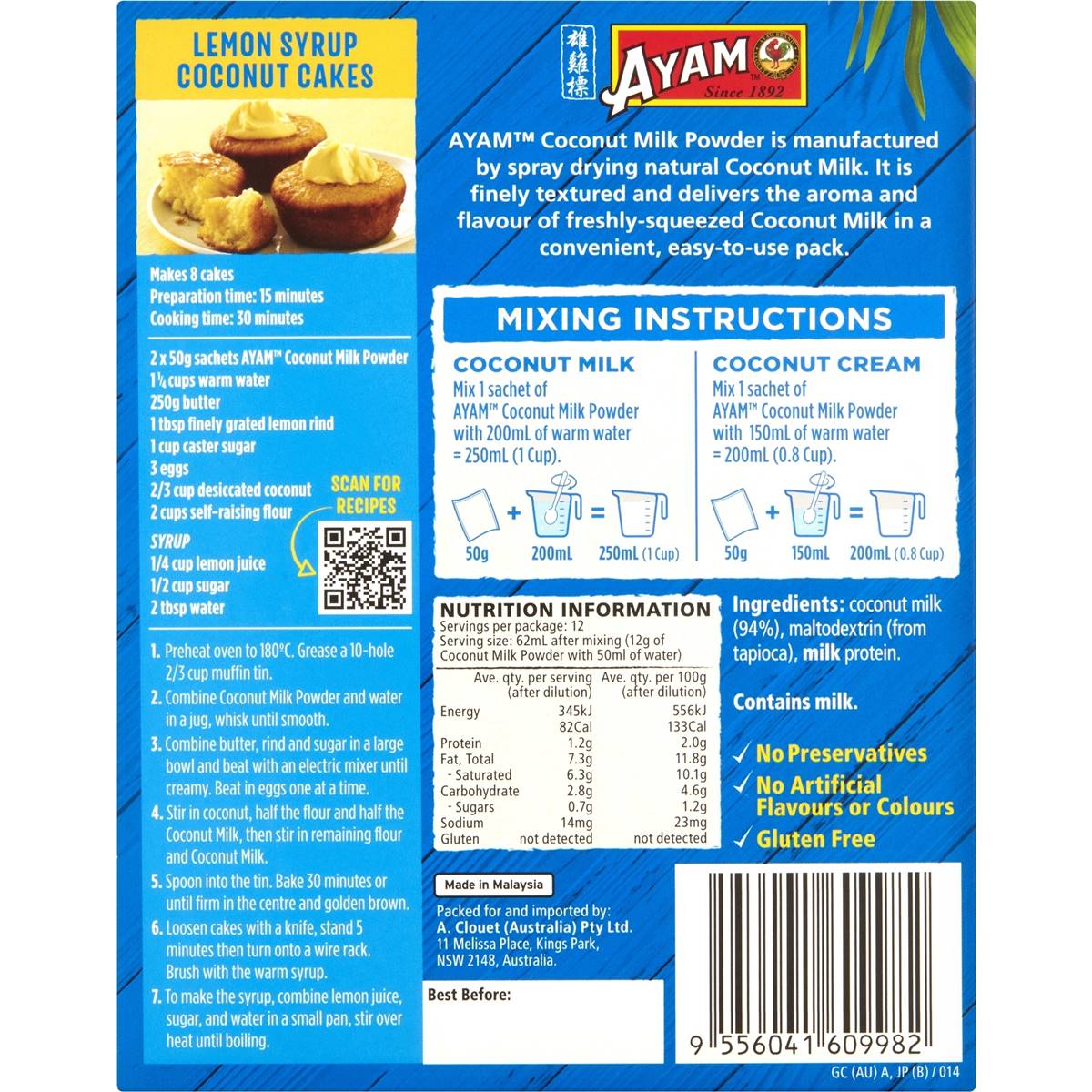 Ayam Coconut Milk Powder 150g Woolworths