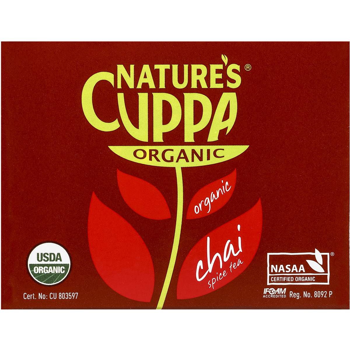 Nature's Cuppa Organic Spice Chai Tea Bags 50pk 100g Woolworths