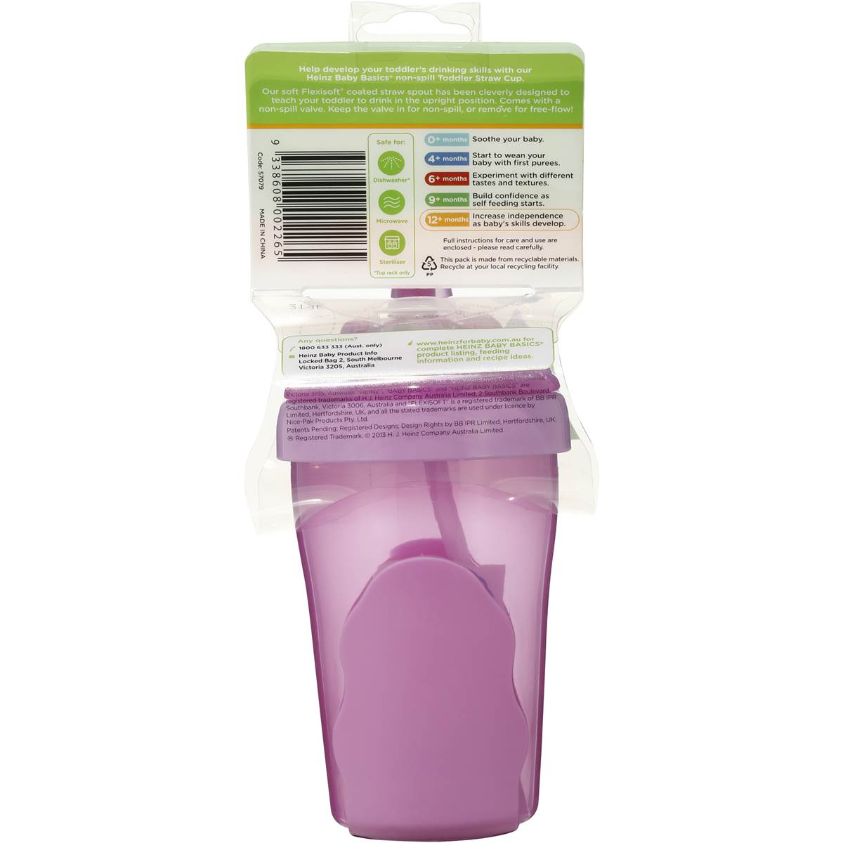 Heinz Baby Basic Toddler Straw Cup Each Woolworths