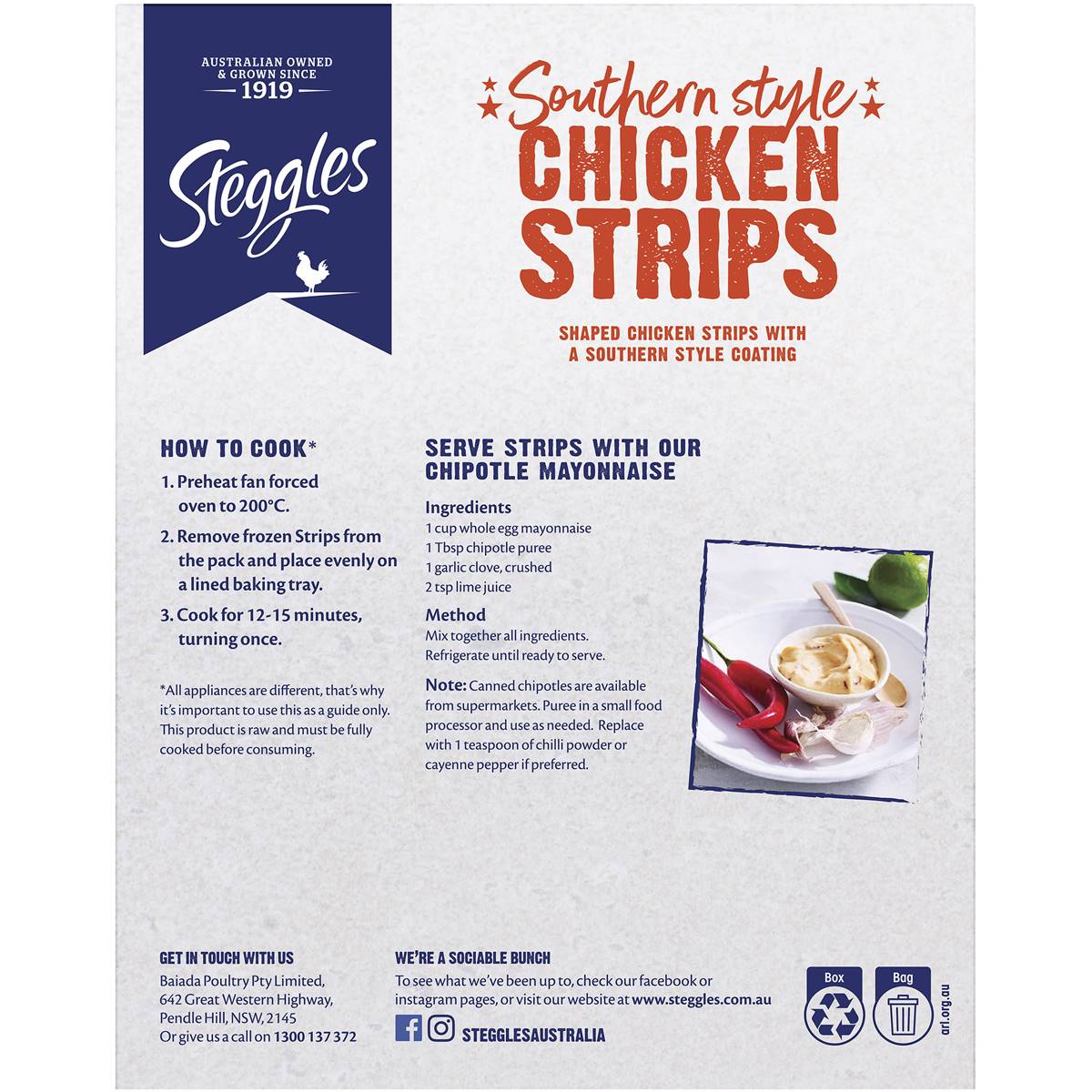 Steggles Chicken Pieces Strips Southern Style 400g Woolworths