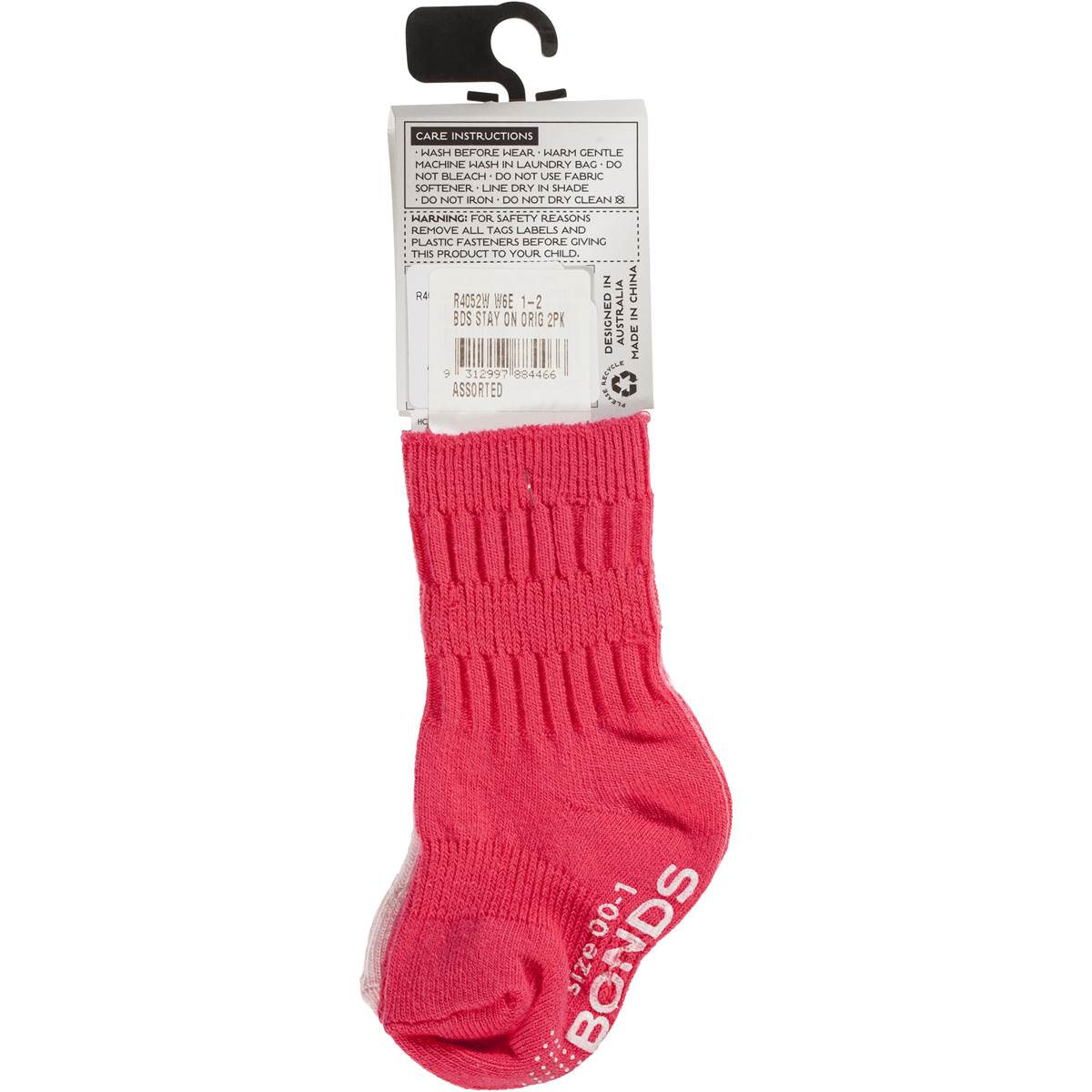 Bonds Baby Socks Stay On Assorted Size 13 2pk Woolworths