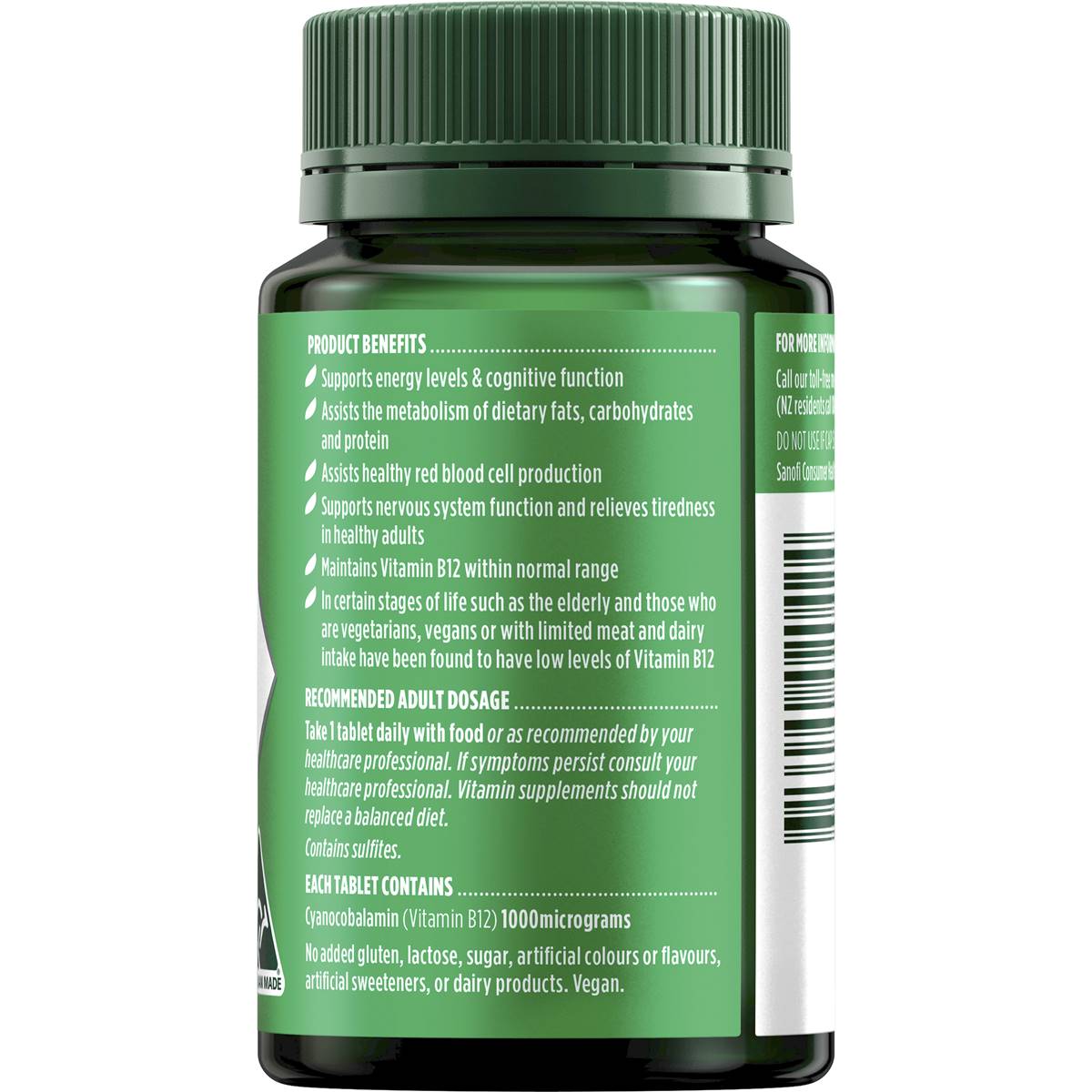 Nature's Own Vitamin B12 1000mcg Vitamin B Tablets For Energy 150 Pack Woolworths