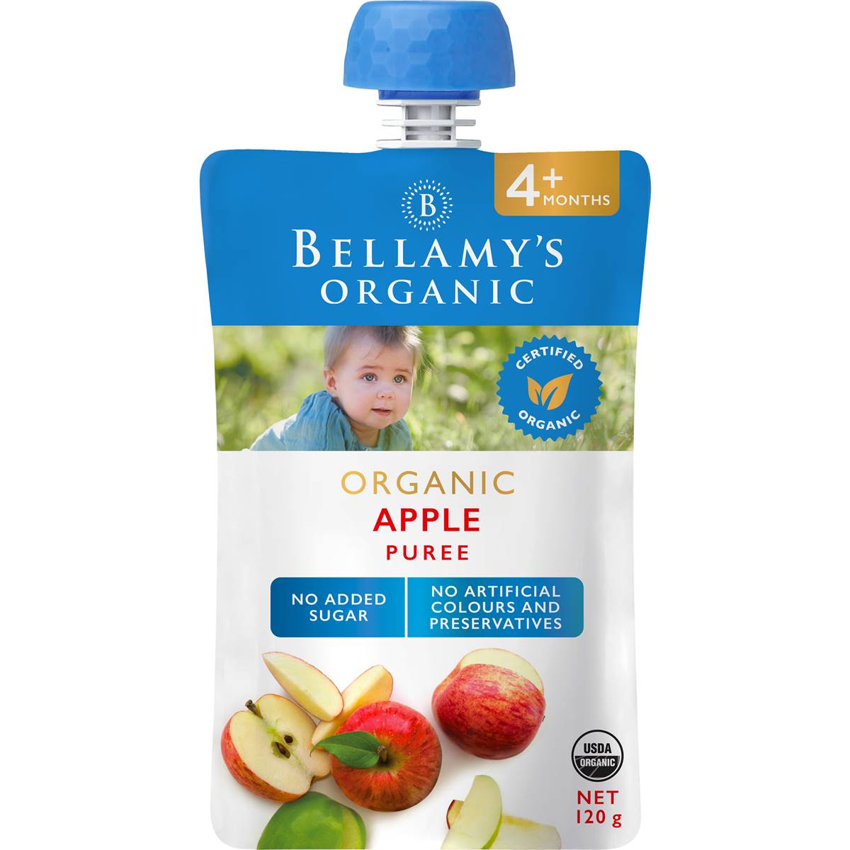 Bellamys Organic Apple Puree 120g Woolworths