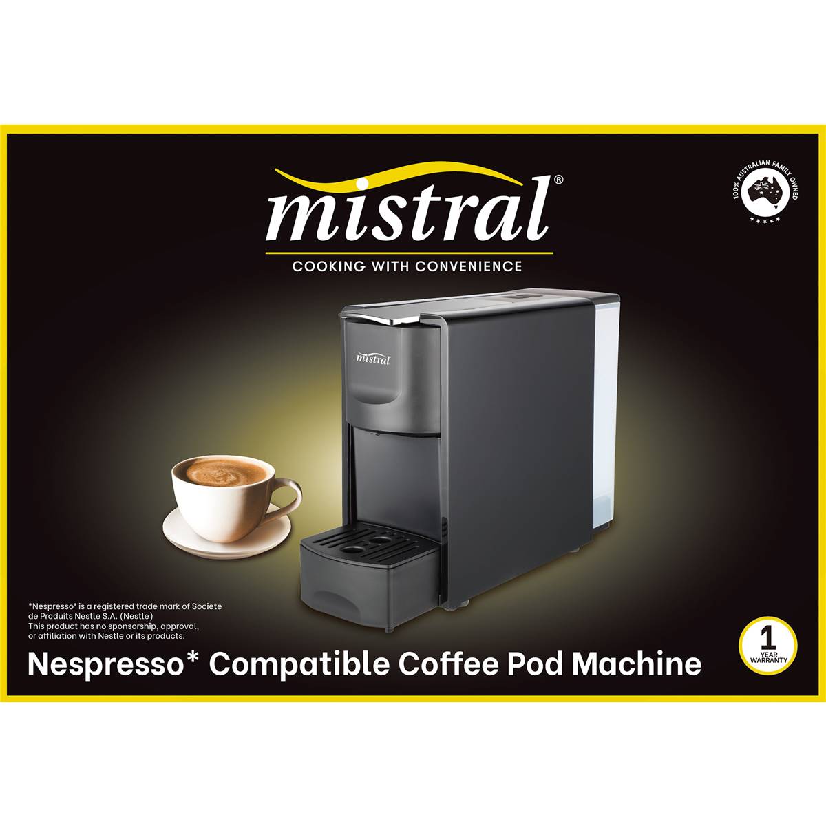 Mistral Nespresso Compatible Coffee Pod Machine Each Woolworths