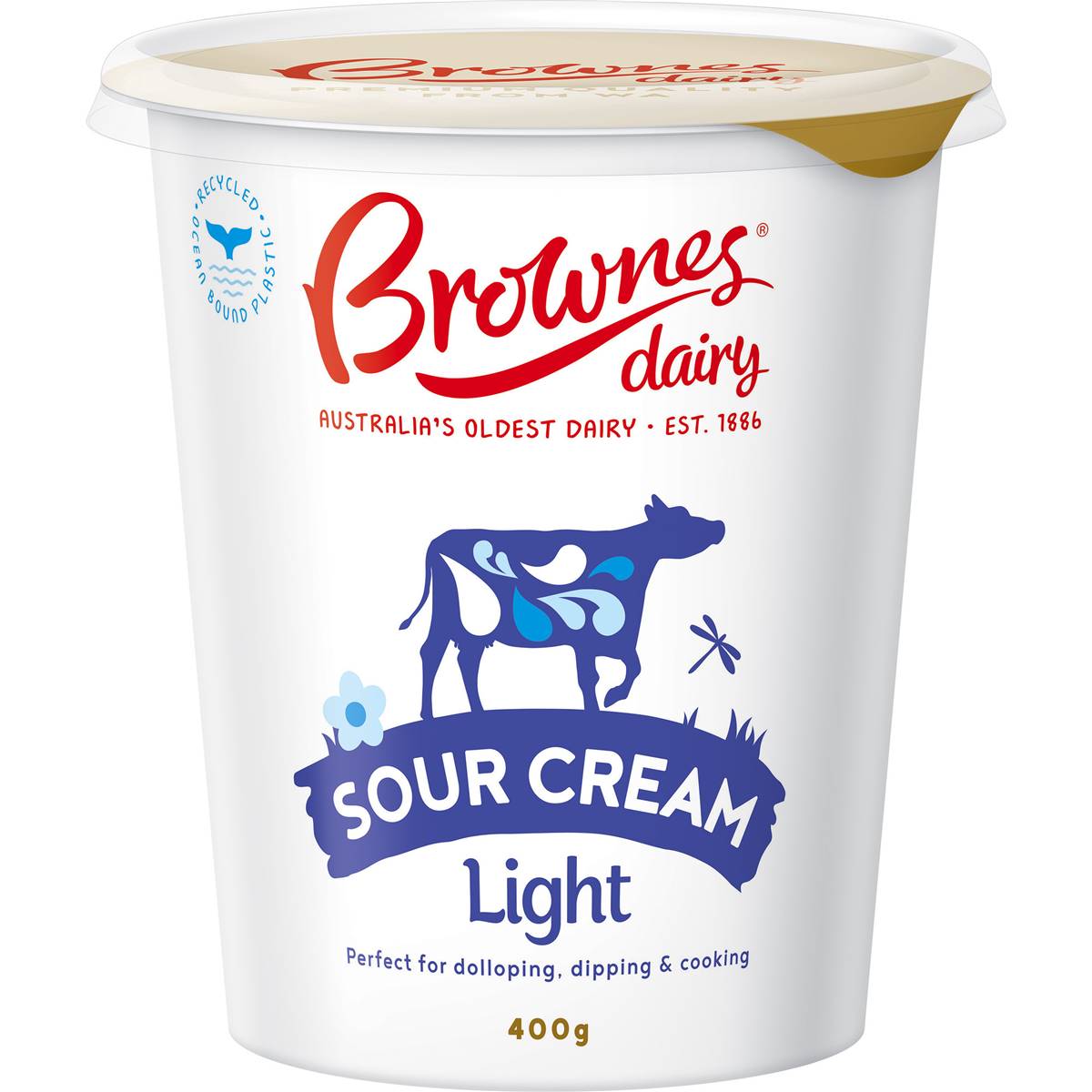 Brownes Dairy Light Sour Cream 400g Woolworths