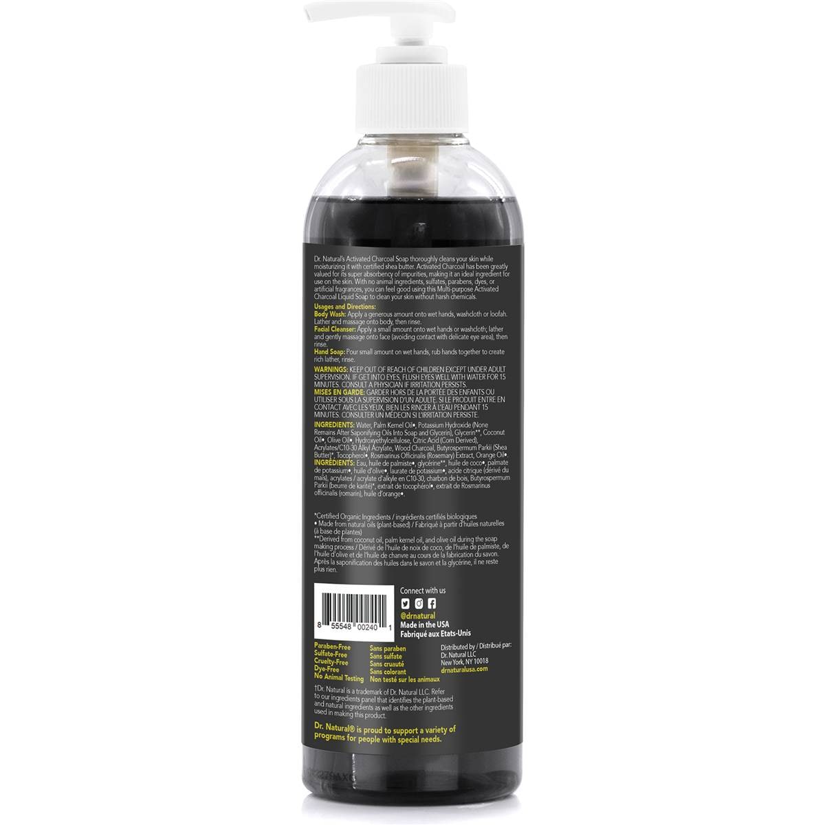 Dr Natural Charcoal Liquid Soap Citrus 473ml Woolworths