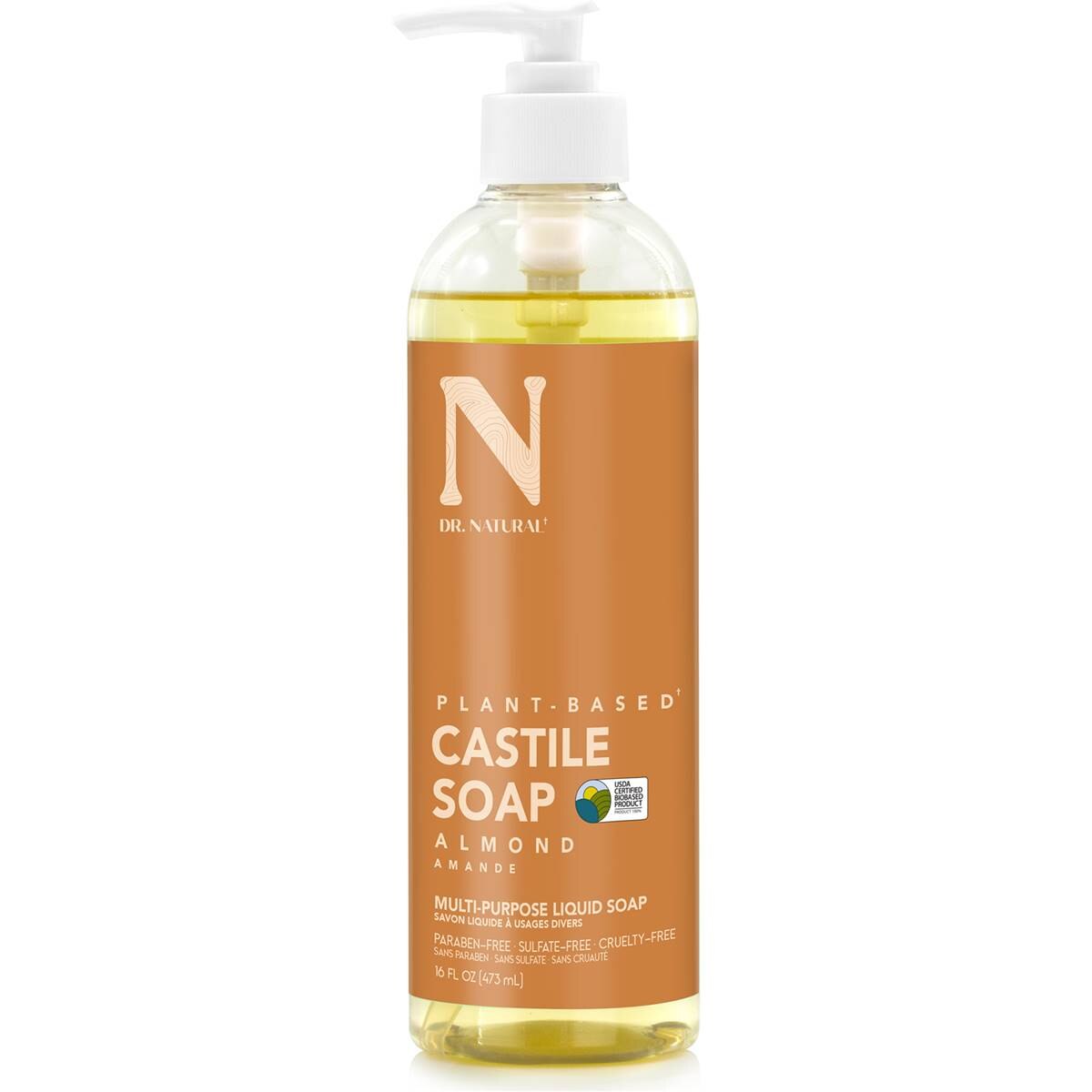 Dr Natural Castile Liquid Soap Almond 473ml Woolworths 6457