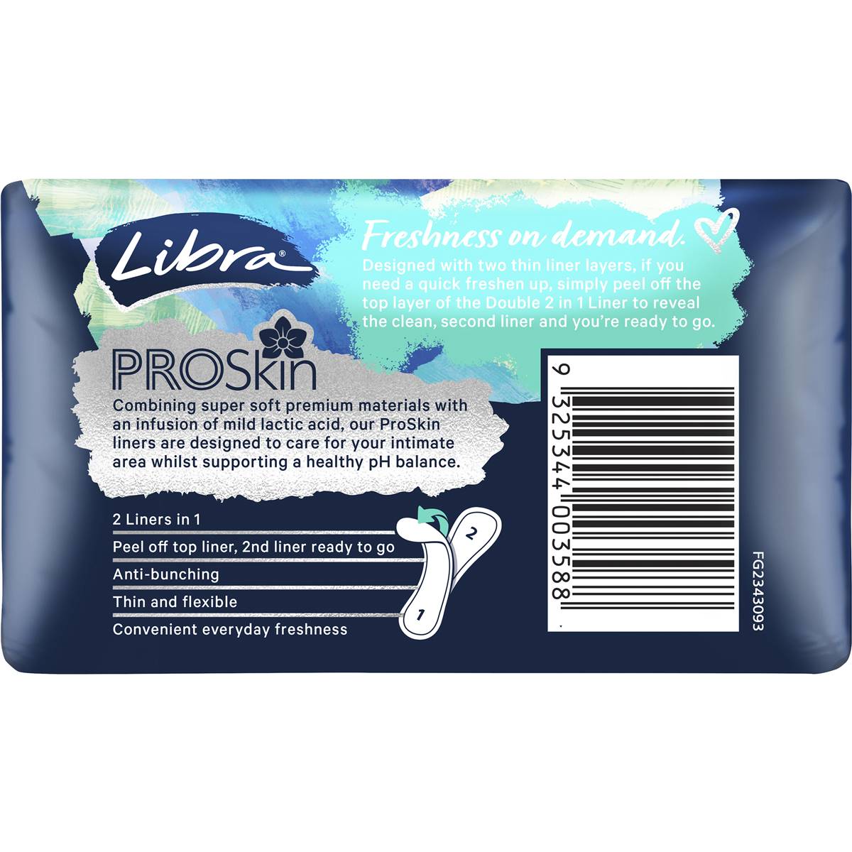 Libra 2 In 1 Liners Double 25 Pack Woolworths