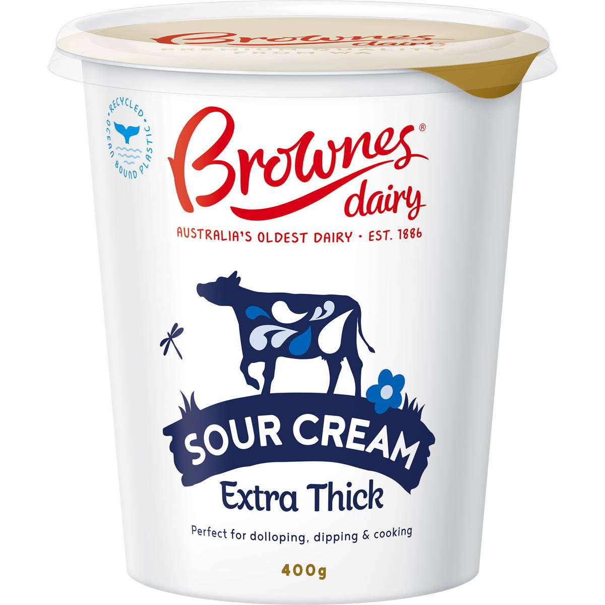 Brownes Dairy Sour Cream Extra Thick 400g | Woolworths