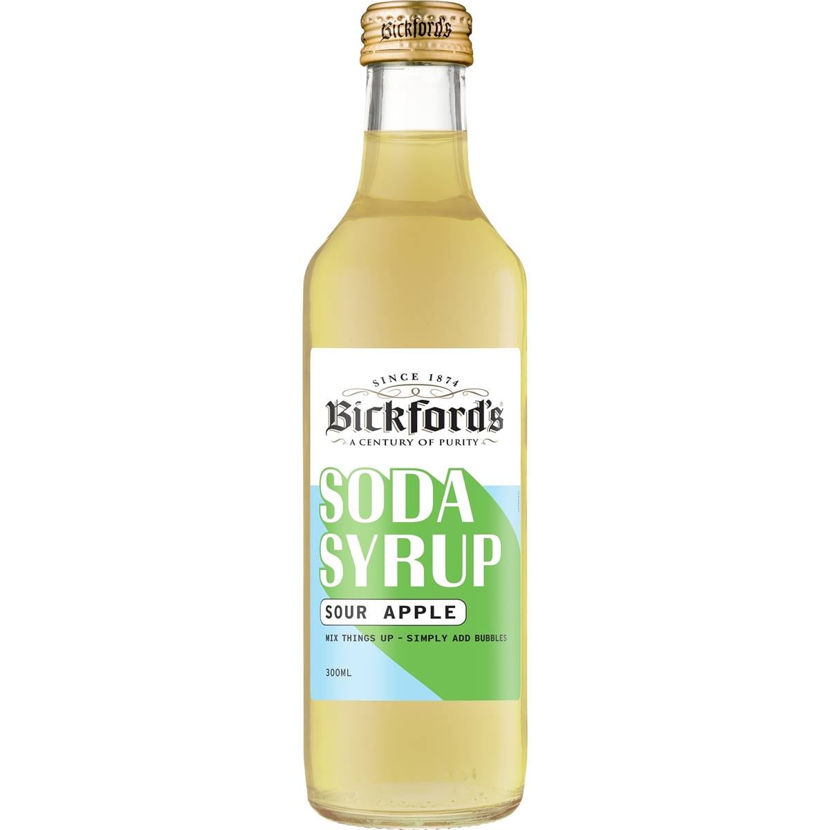 Bickford's Soda Syrup Sour Apple 300ml Woolworths
