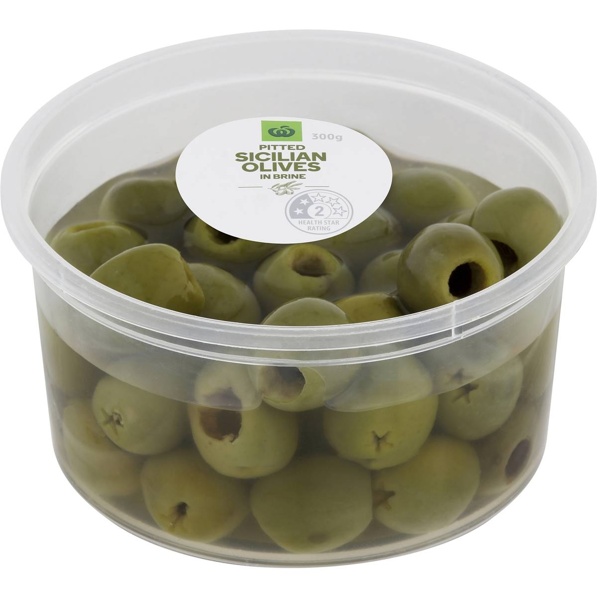Woolworths Sicilian Pitted Olives In Brine 300g Woolworths