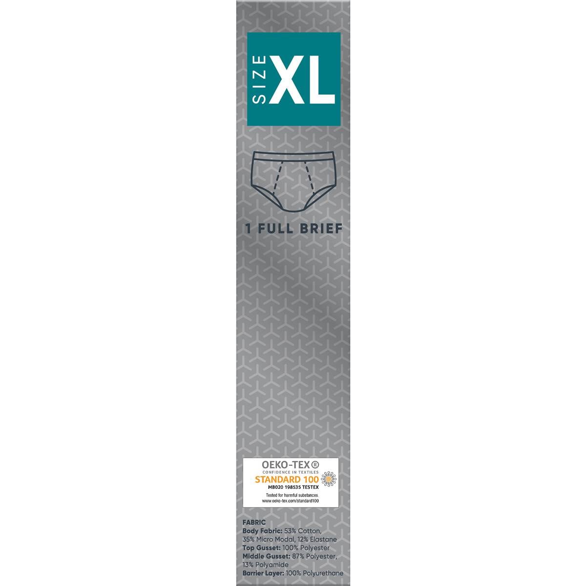 Depend Men's Washable Underwear Light Absorbency Size X Large Each