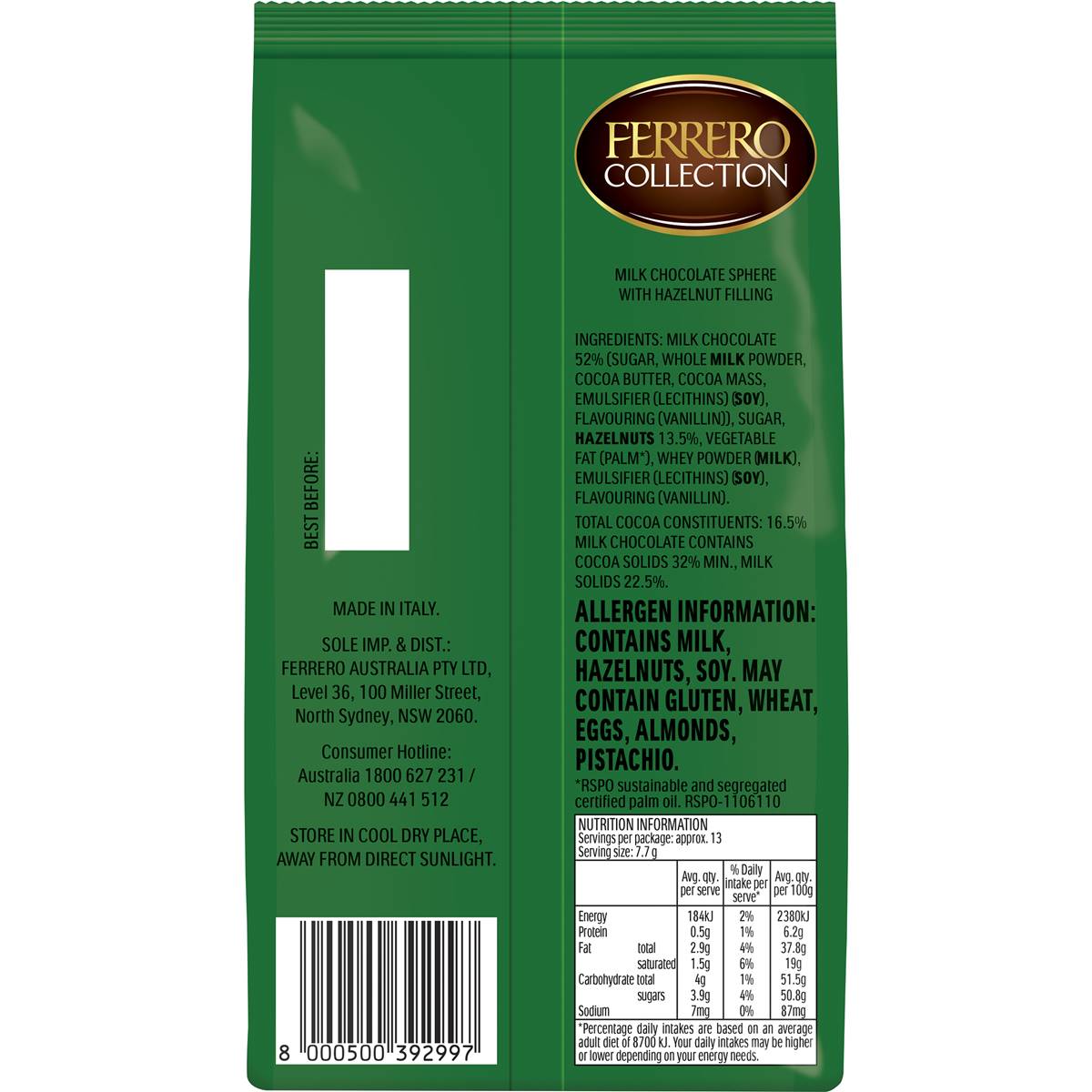 Ferrero Collection Chocolate Spheres 100g Woolworths