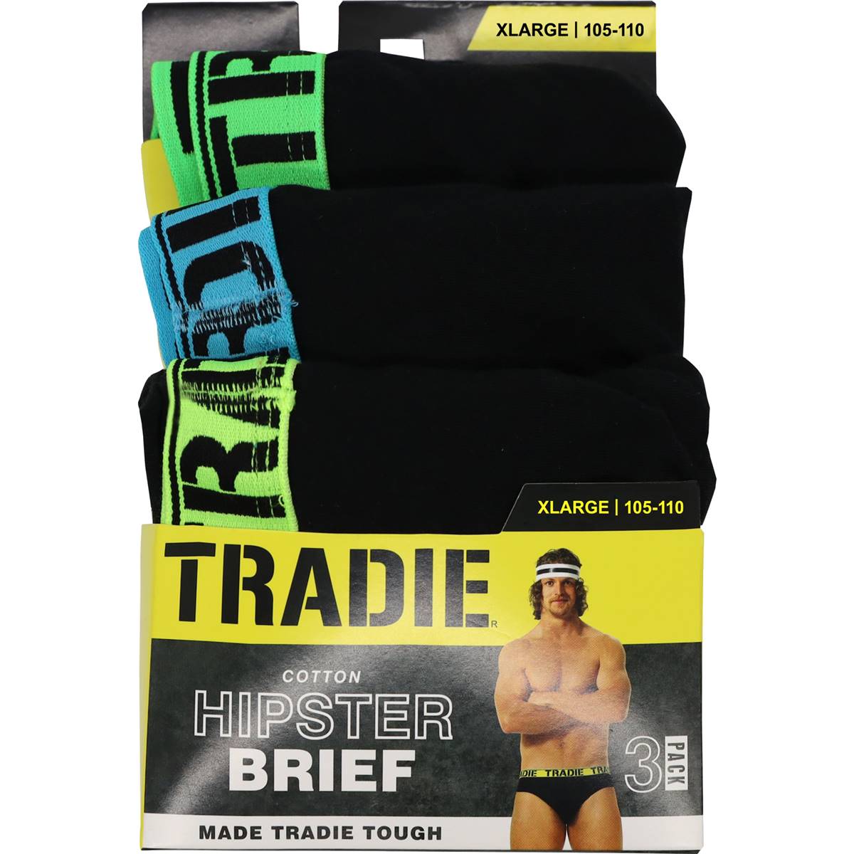 Tradie Men's Hipster Brief X Large 3 Pack Woolworths