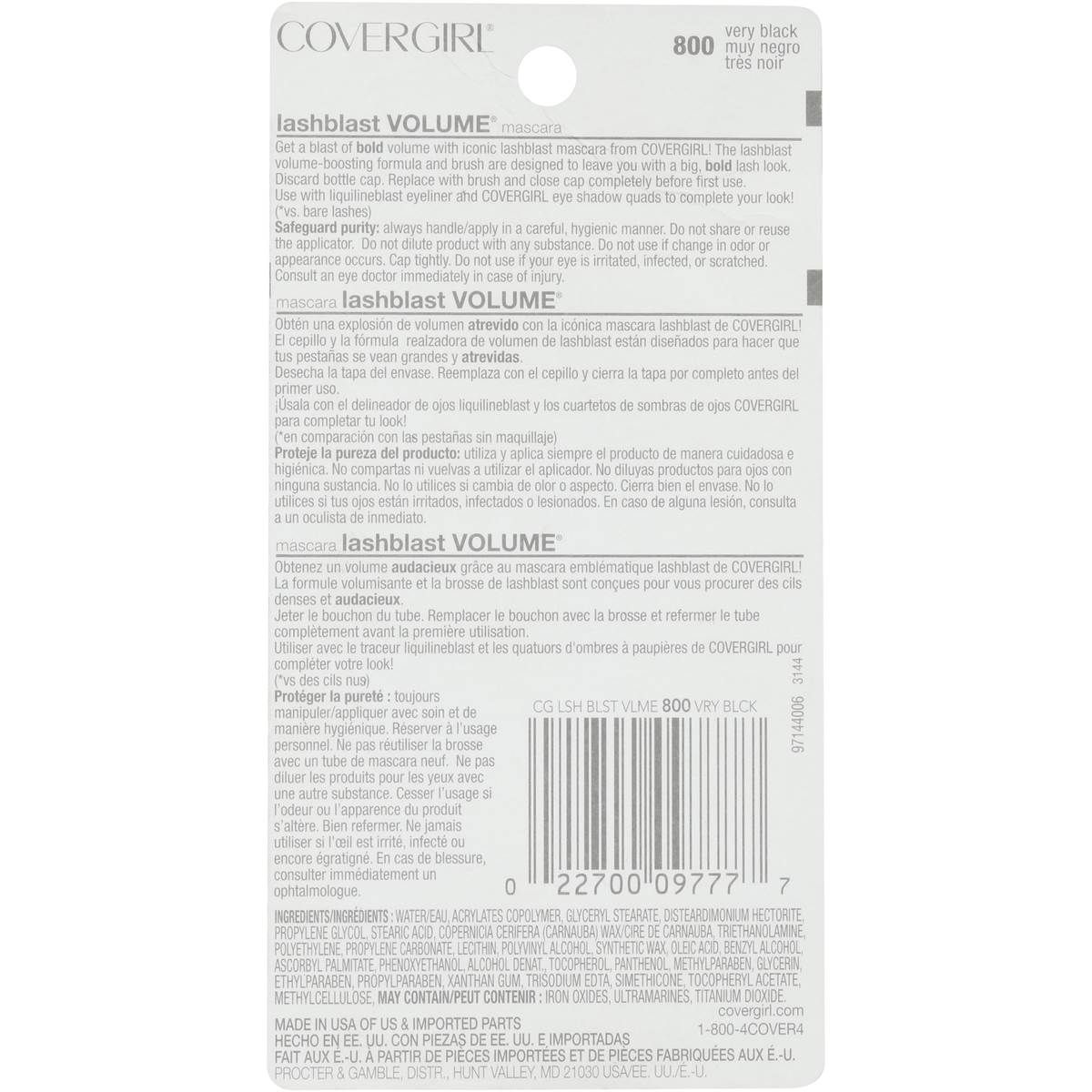 Covergirl Lash Blast Mascara Very Black 13.1ml Woolworths