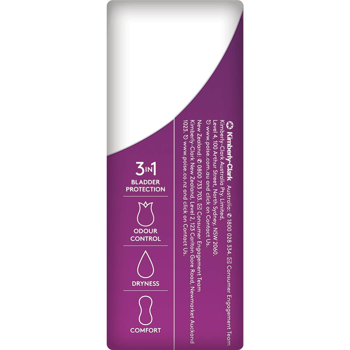 Poise Charcoal Light Panty Liners 22 Pack Woolworths