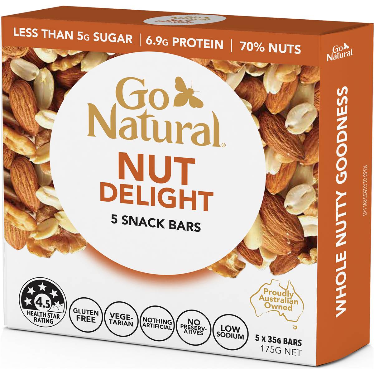 Go Natural Nut Snacks Nut Delight Chopped 175g Woolworths