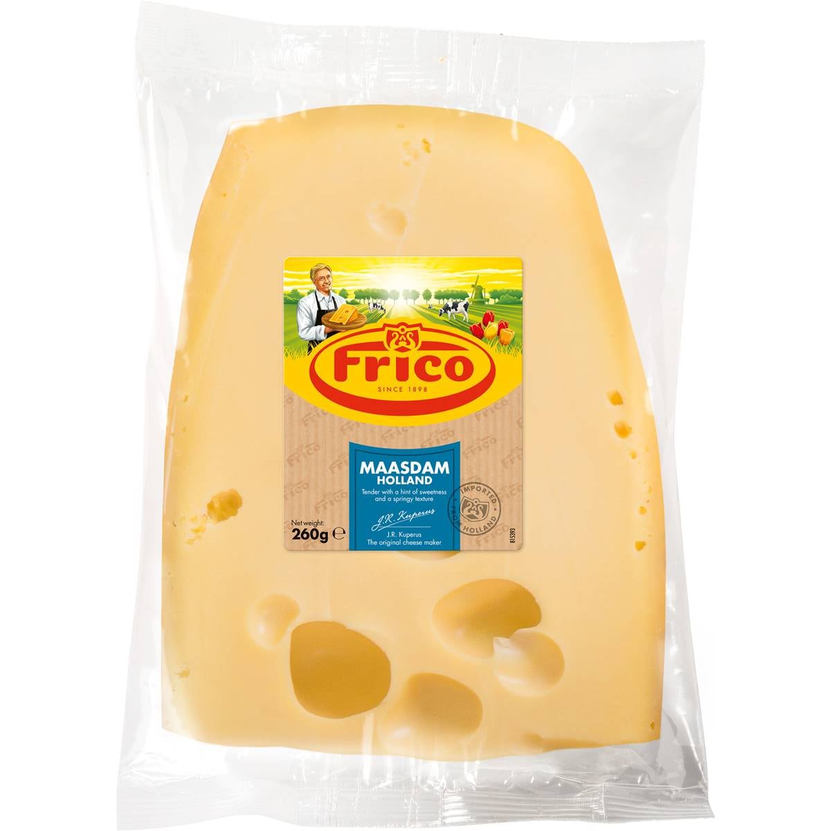 Frico Maasdam Holland Cheese Wedge 260g Woolworths