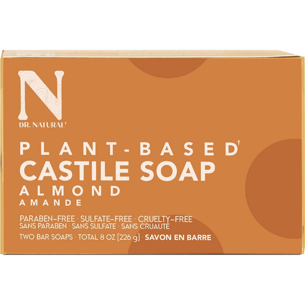 Dr Natural Castile Bar Soap Almond 2 Pack Woolworths