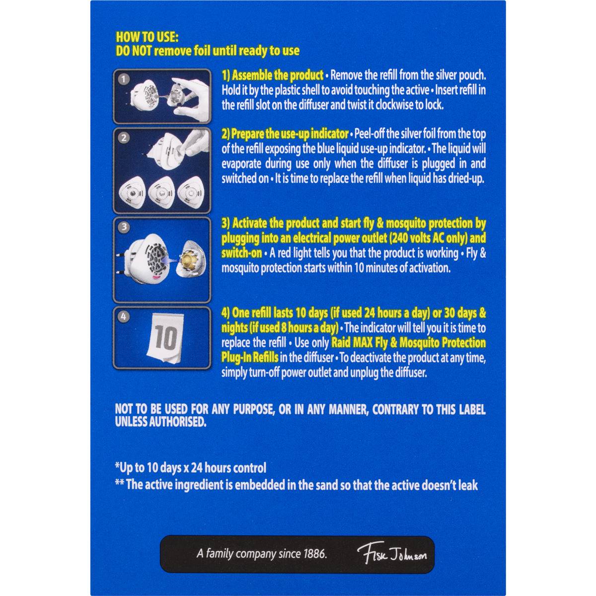 Raid Max Pest Fly & Mosquito Insect Protection Plugin Each Woolworths