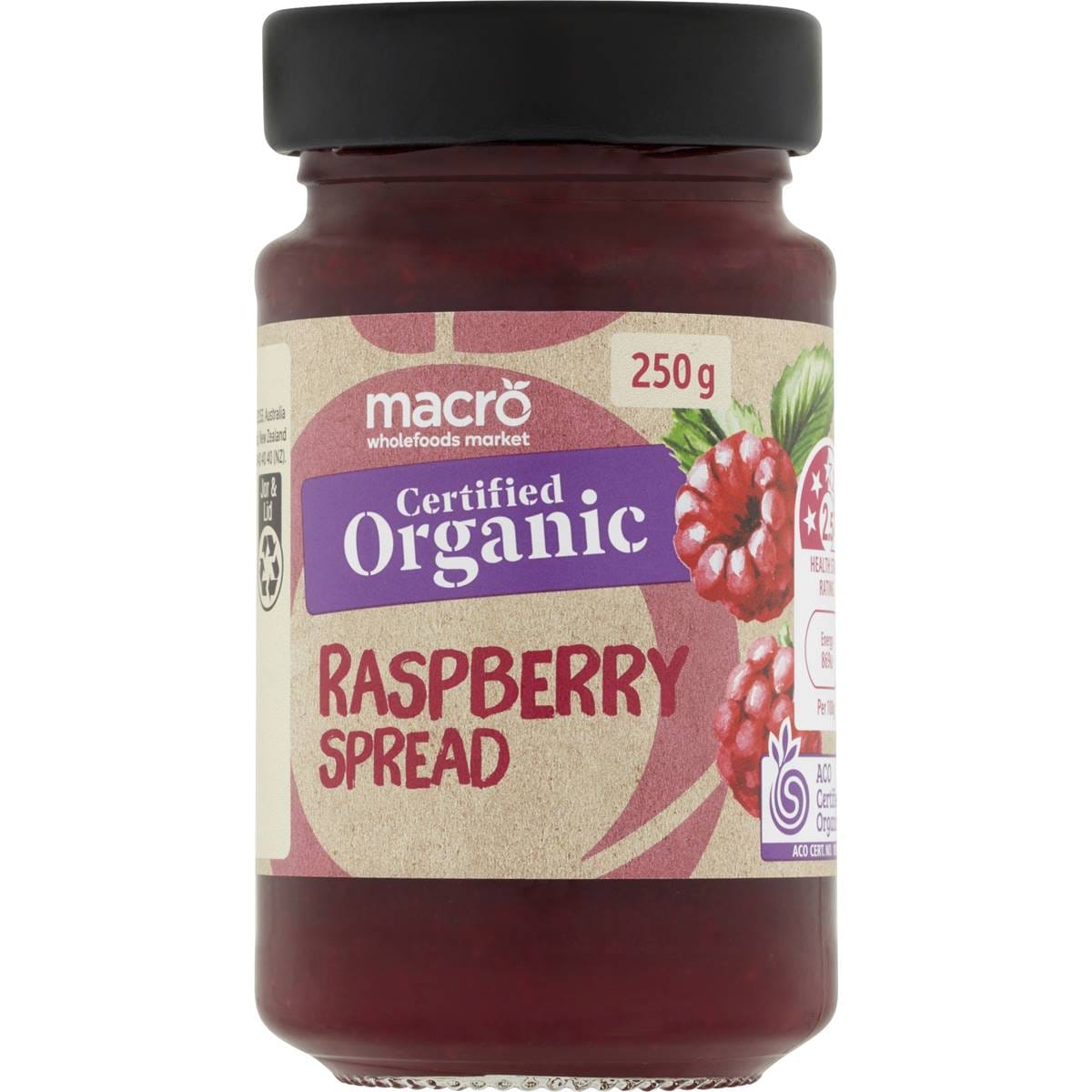 Macro Organic Raspberry Spread Jam
