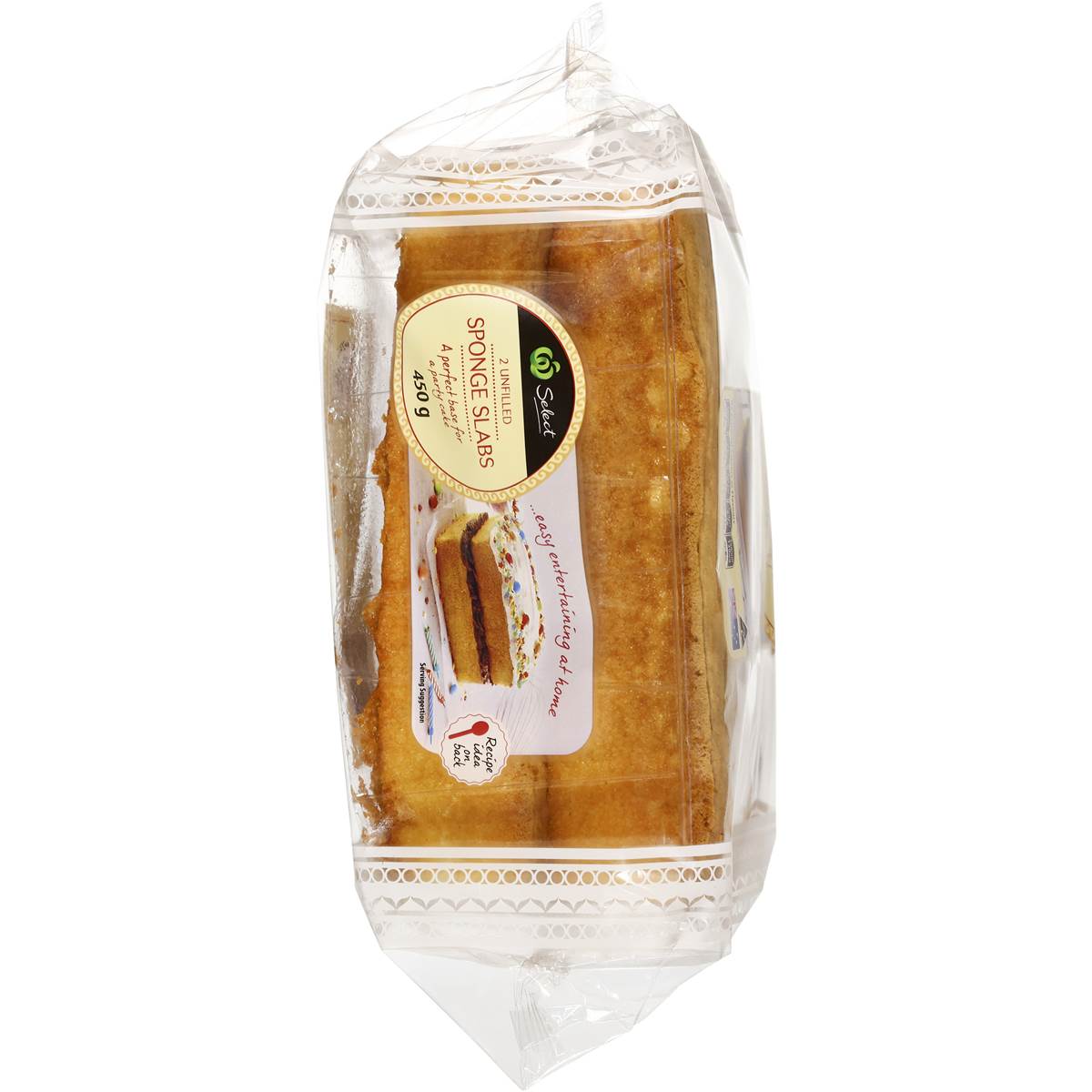 Woolworths Cake Unfilled Sponge Slab 450g Woolworths