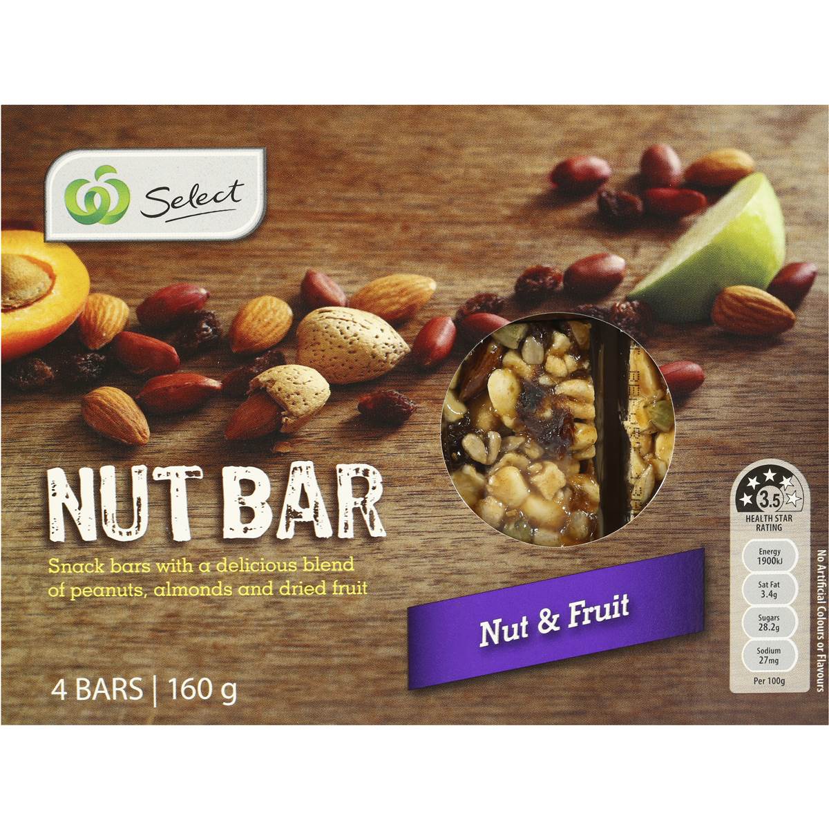 Select Bars Nut & Fruit 4 Pack Woolworths