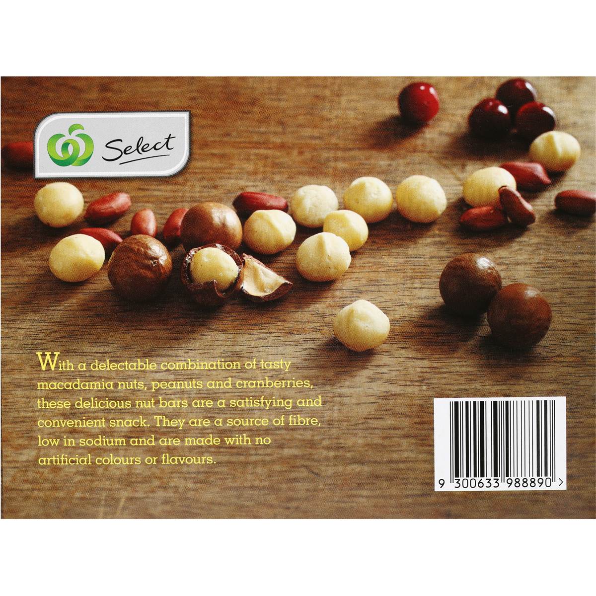 Select Bars Macadamia & Cranberry 4 Pack Woolworths